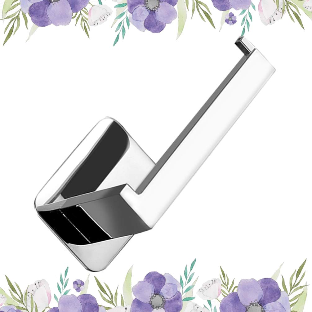 Cabilock Self-Adhesive Wall Mount Paper Towel Holder - No Drilling Required, Stainless Steel Toilet & Kitchen Roll Holder, Black (Perfect for Bathroom, Kitchen, Office & RV)