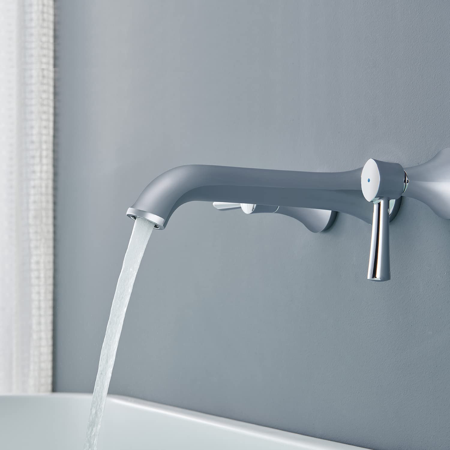 Wall Mount Roman Tub Faucet - Chrome Brass Bathtub Faucet with 2 Handles for Luxury Bathroom & Spa Experience