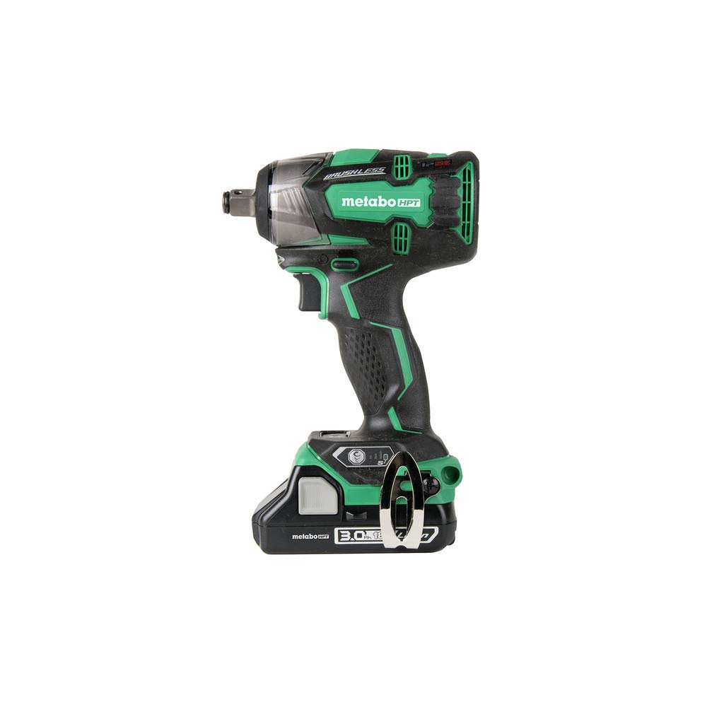 Metabo HPT 1/2 Inch Impact Wrench with 2 Batteries - 225 ft-lbs Torque, 4-Stage Speed Control, IP56 Waterproof, LED Light & Ergonomic Grip - Perfect for Automotive Repairs, Construction & DIY Projects