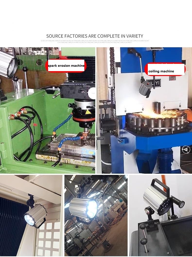 12W LED Lathe Drill CNC Machine Light - 400+400mm Long Work Light, 24V Multipurpose Waterproof IP67 Aluminum Alloy Industrial Lighting (12 Pack) - Perfect for Workshop, Garage, and Factory Use