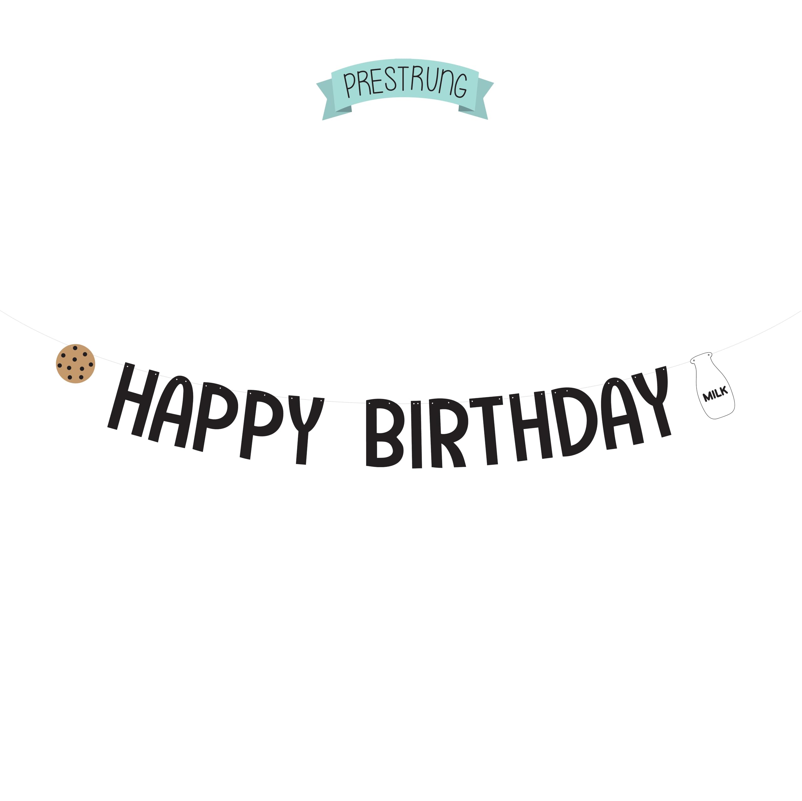 Premium Milk and Cookies Birthday Banner - Elegant Cookies and Milk Party Decorations for Baby Showers, Kids Birthdays & Themed Celebrations