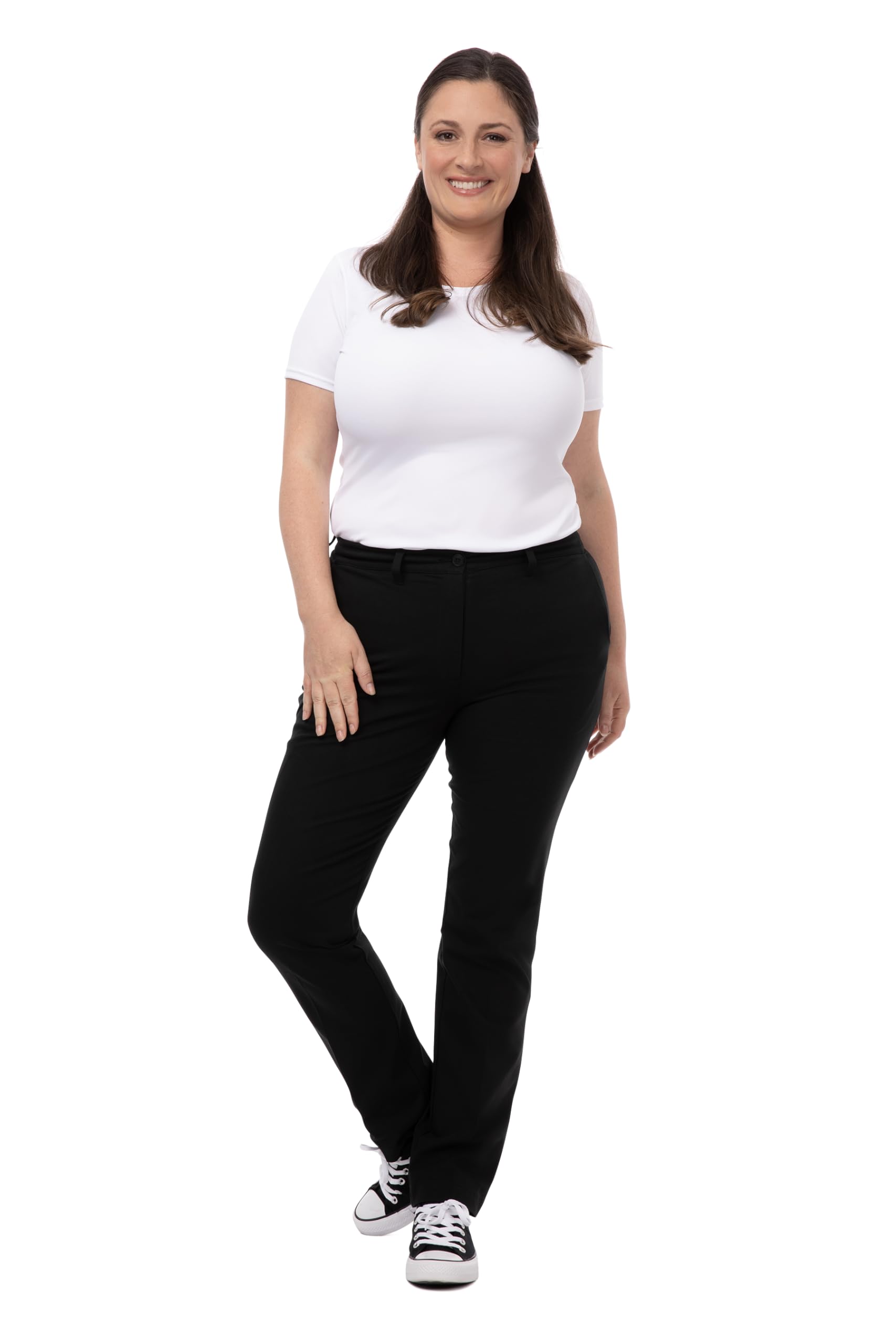 Chef Works Women's Stretch Fit Chino Pants - Comfortable Work Pants for Chefs, Waitresses & Food Service Professionals - Perfect for Restaurant, Kitchen & Hospitality Jobs