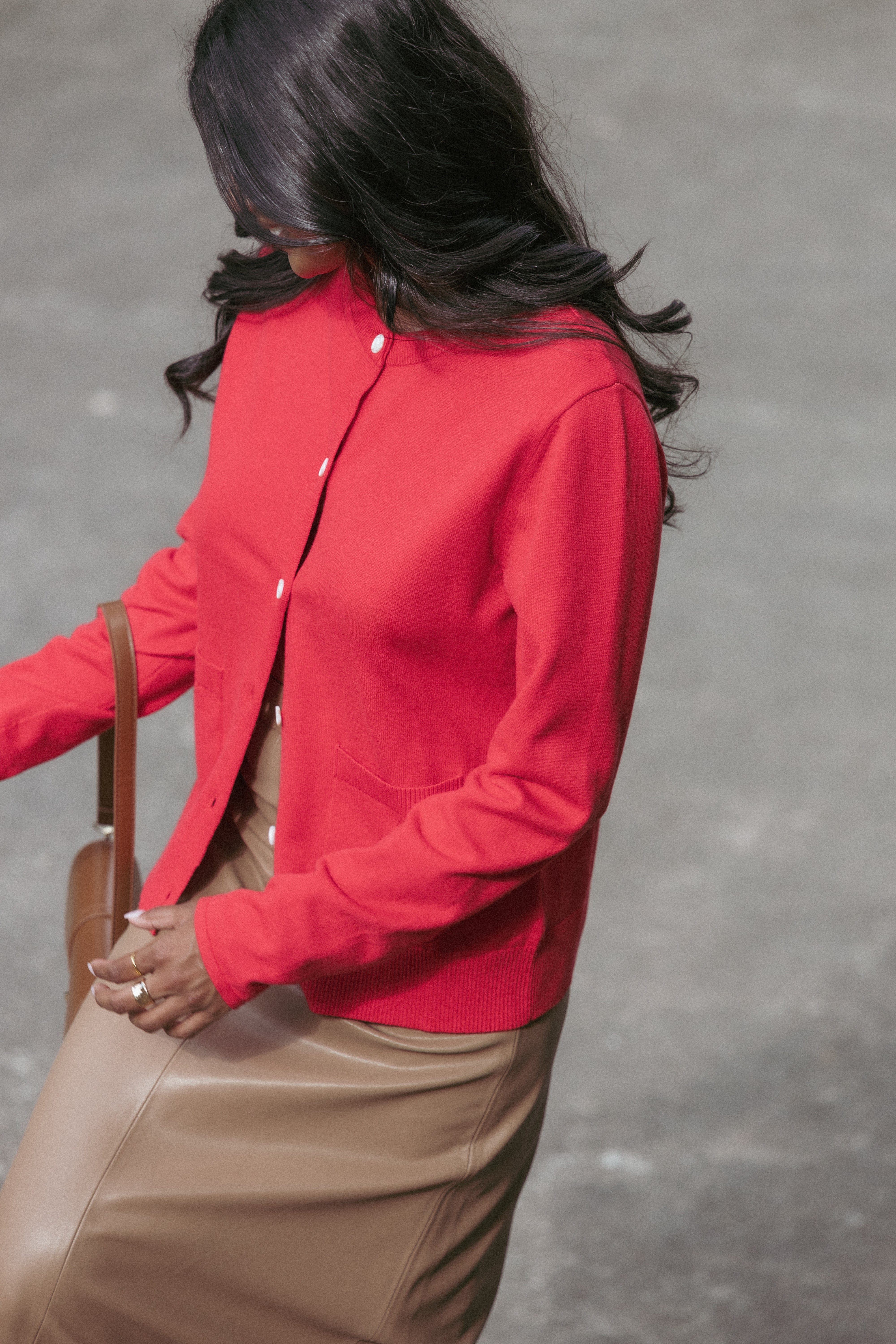 Abner Cardigan for Women - Soft & Cozy Red Knit Sweater | Perfect for Fall & Winter Outfits, Casual Wear & Layering