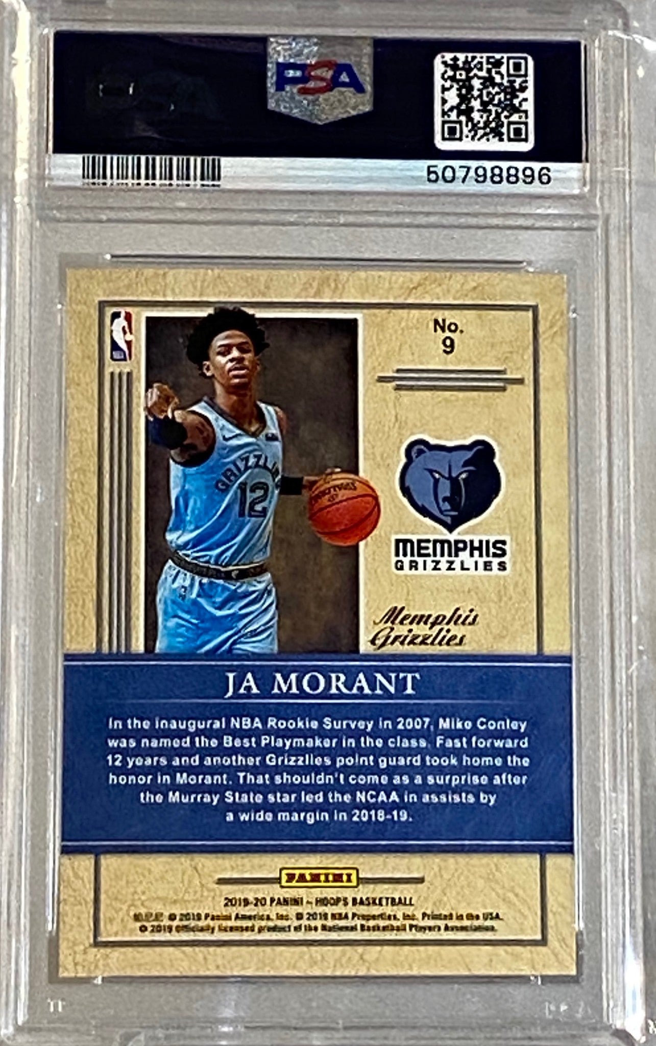 2019-20 Panini Hoops Ja Morant Rookie of the Year #9 PSA 8.5 NM-MT Basketball Card #50798896 - Perfect for Collectors, Investors & NBA Fans