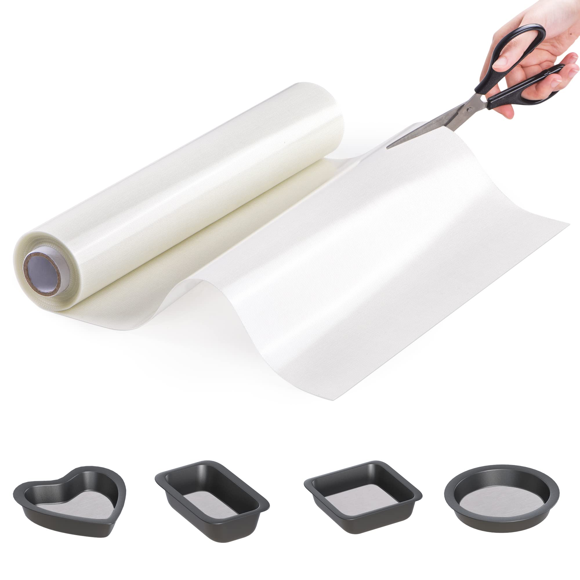 Premium German Silicone Baking Mat Roll - Non-Slip, Non-Stick Reusable Pastry Mat for Air Fryer, Oven, Counter & Freeze Dryer - 12IN x 13.3FT - Perfect for Baking, Roasting, Food Prep & Kitchen Organization