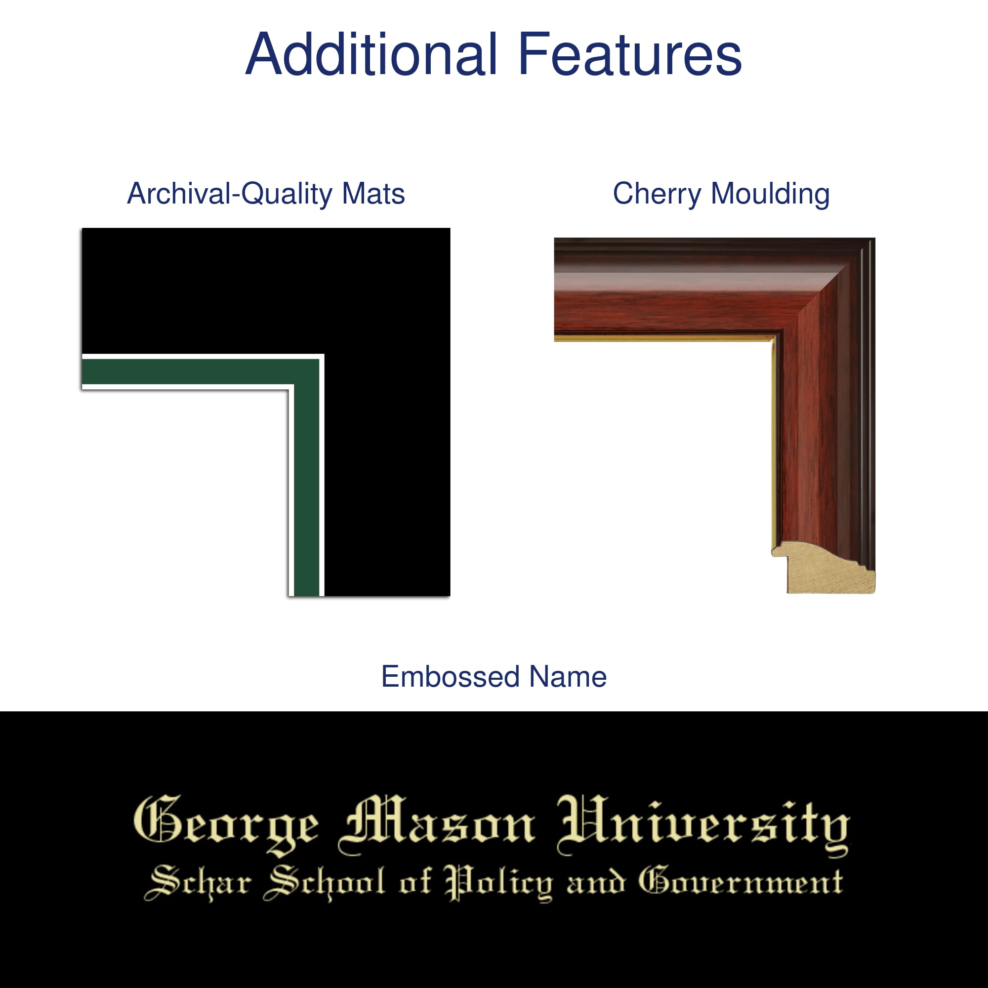 George Mason University Schar School of Policy and Government Diploma Frame - 10