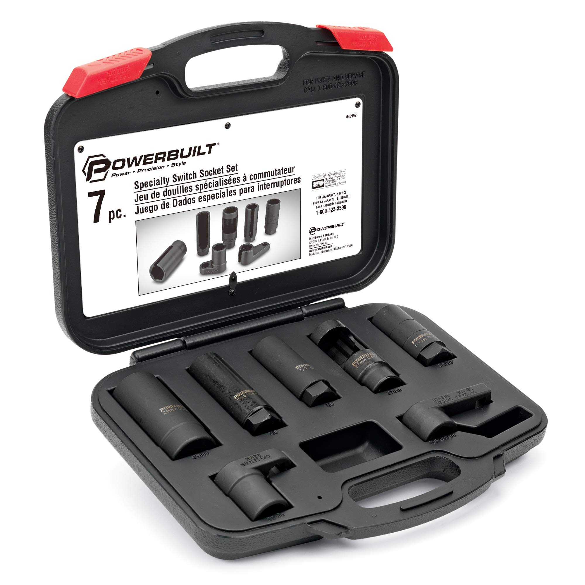 Powerbuilt Alltrade 648992 62-Piece Specialty Switch & Socket Tool Kit - Perfect for Electricians, DIY Home Repairs, and Automotive Maintenance
