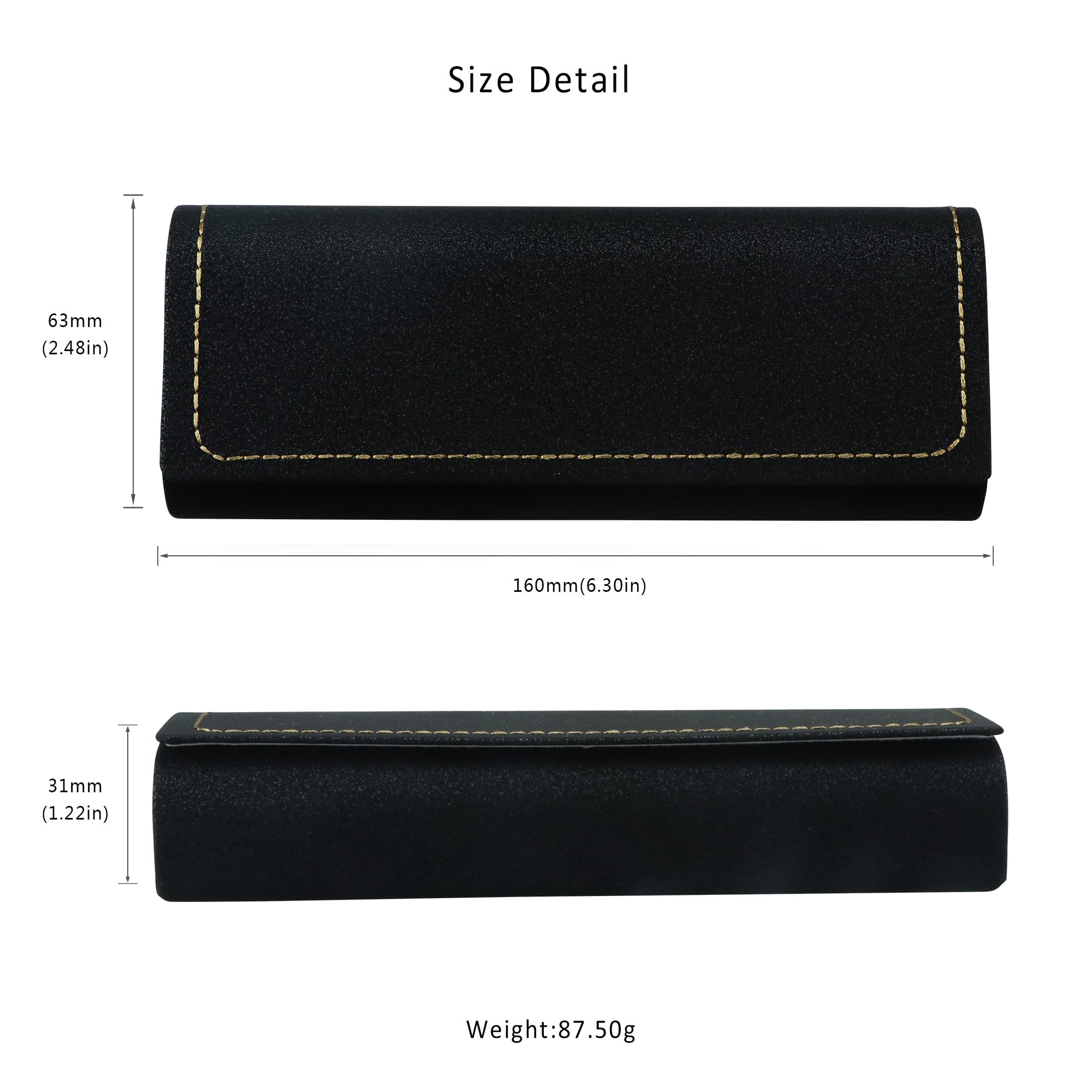 Premium Hard Shell Eyeglass Case - Fashionable PU Leather Sunglass Holder for Women & Men | Lightweight & Portable | Perfect for Travel, Work & Daily Use