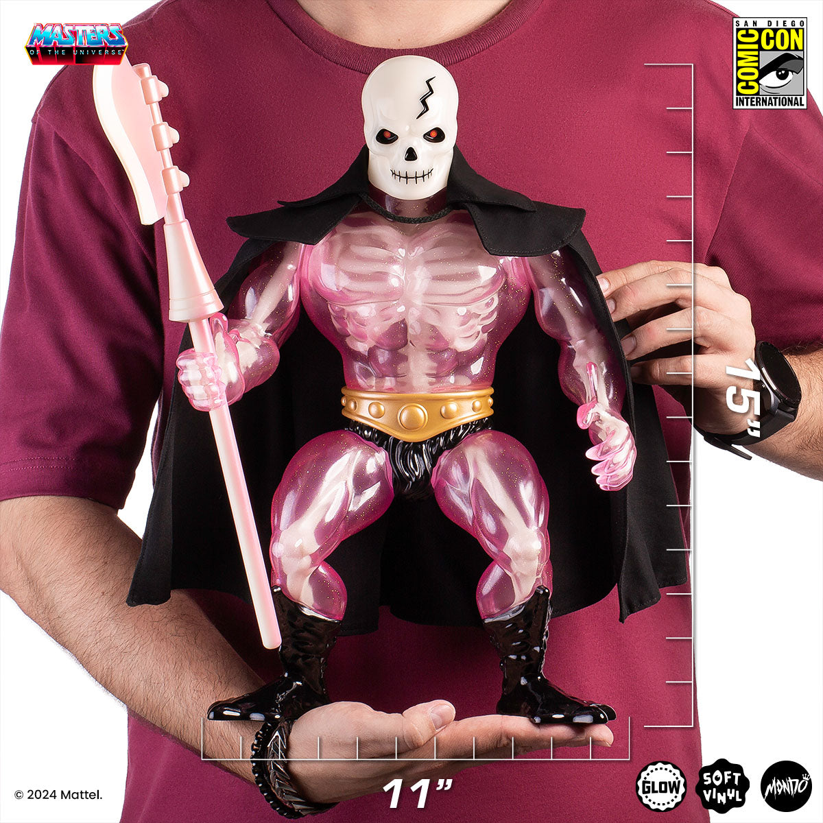 Masters of the Universe Scareglow Soft Vinyl Figure - Cherry Blossom Glow in The Dark Collectible Toy | Perfect for Display, Gift Giving & He-Man Fans Collection