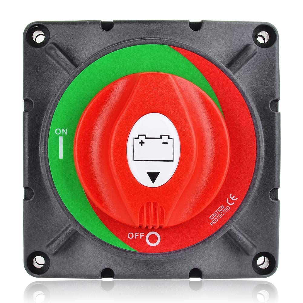 600A High Power Car Battery Switch 12-48V - Heavy Duty Battery Disconnect Isolator for Trucks, Boats, RVs, Construction Vehicles & Automotive Use - Perfect for Emergency Power Cutoff & Vehicle Maintenance
