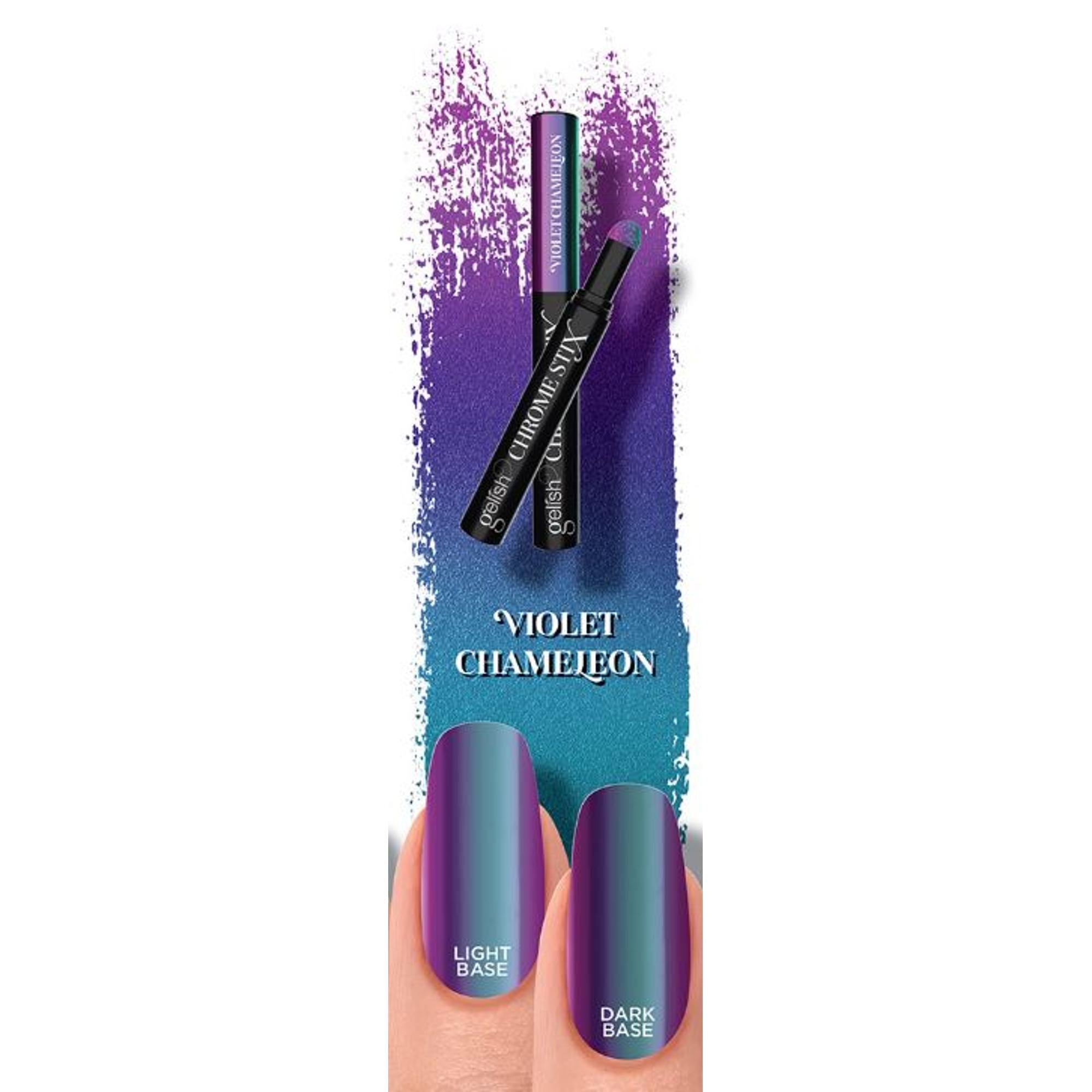 Gelish Chrome Stix Nail Polish - Violet Chameleon Metallic Shine, 0.17 oz | Long Lasting Gel Nail Polish for Salon & Home Manicure | Perfect for Parties, Weddings & Special Occasions