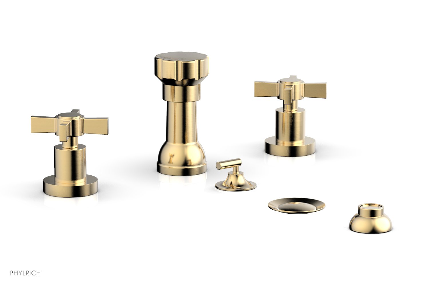 Premium 4-Hole Bidet Faucet Set with Cross Handles - D4137 Model for Modern Bathroom Upgrade | Perfect for Toilet Bidet Sprayer Installation & Bathroom Renovation