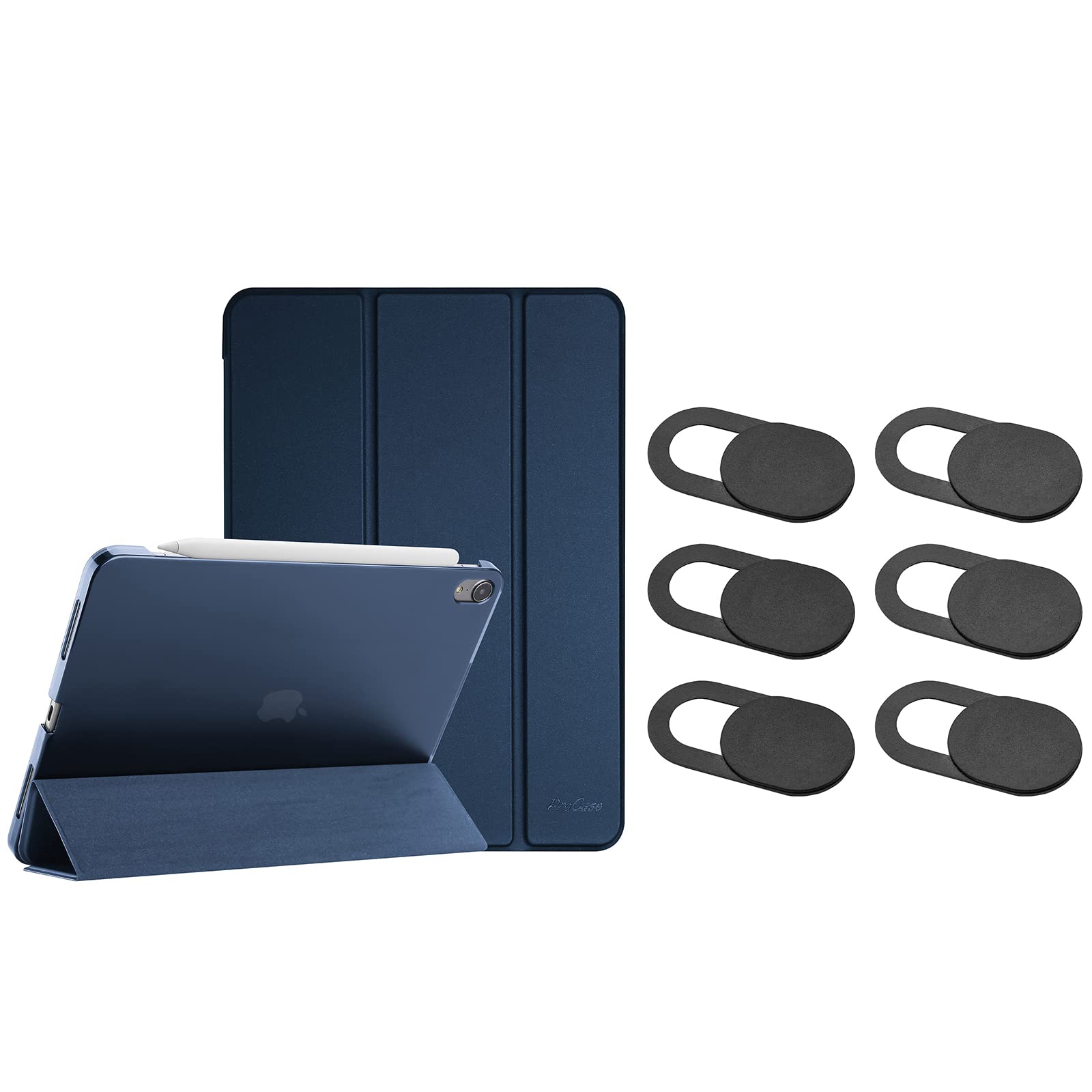 ProCase iPad Air 4 Case 10.9 Inch (2020 Model) - 4th Generation Protective Cover with Webcam Cover - 6-in-1 Bundle for iPad, Laptop & Phone | Perfect for Work, School & Travel Protection