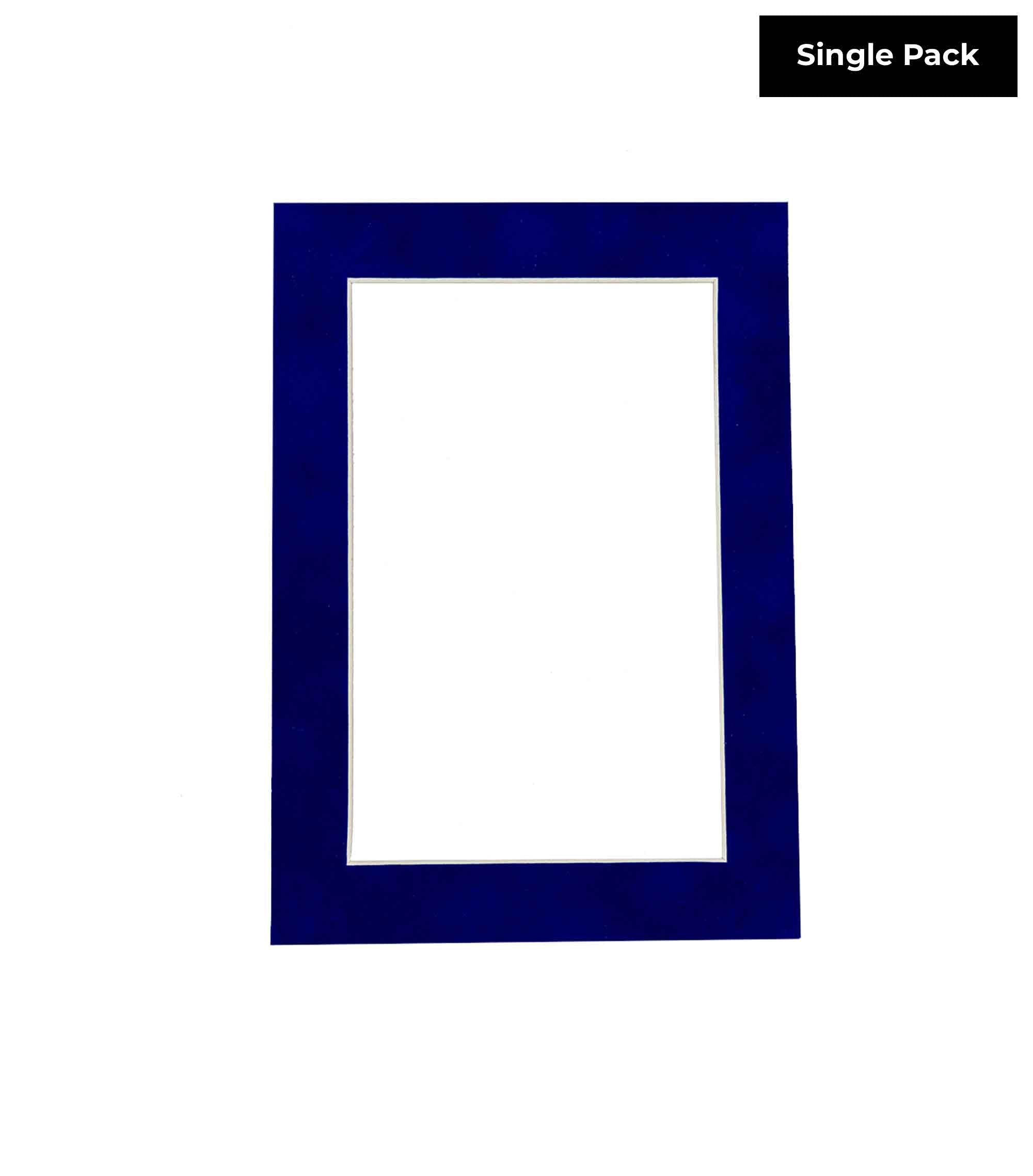 30x40 Acid-Free Royal Blue Suede Precut Mat Board for 28x38 Photos - Bevel Cut with Backing Board & Self-Seal Crystal Clear Photo Mat Bag - 4-Ply Thickness for Picture Framing, Art Displays & Home Decor
