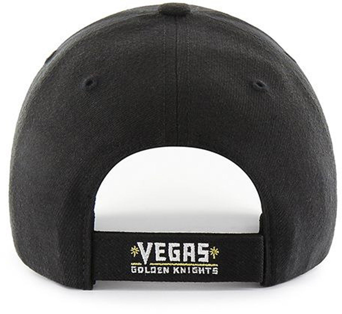 Vegas Golden Knights 47 Brand MVP Adjustable Black NHL Cap - Official Licensed Hockey Hat for Men & Women - Perfect for Games, Tailgating & Fan Gear Collection