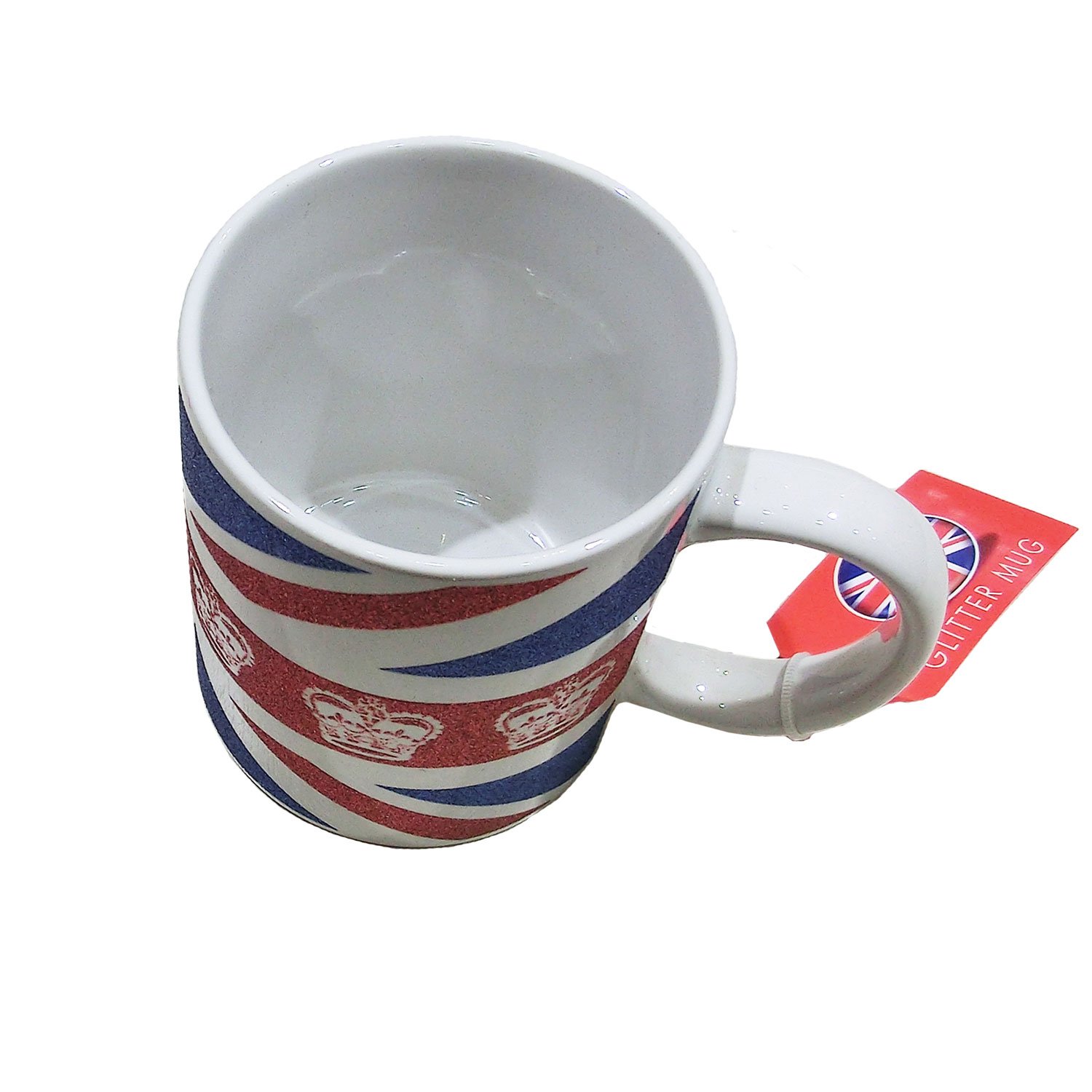 Union Jack Crown Glitter Mug 11oz - Perfect for Tea & Gifts
