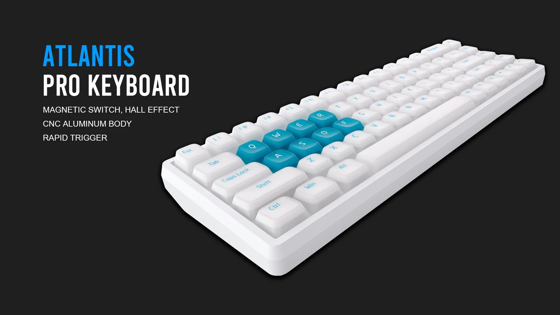 Lamzu Atlantis Pro Magnetic Hall Effect Gaming Keyboard with Rapid Trigger - Perfect for Competitive Esports & Fast-Paced FPS Games