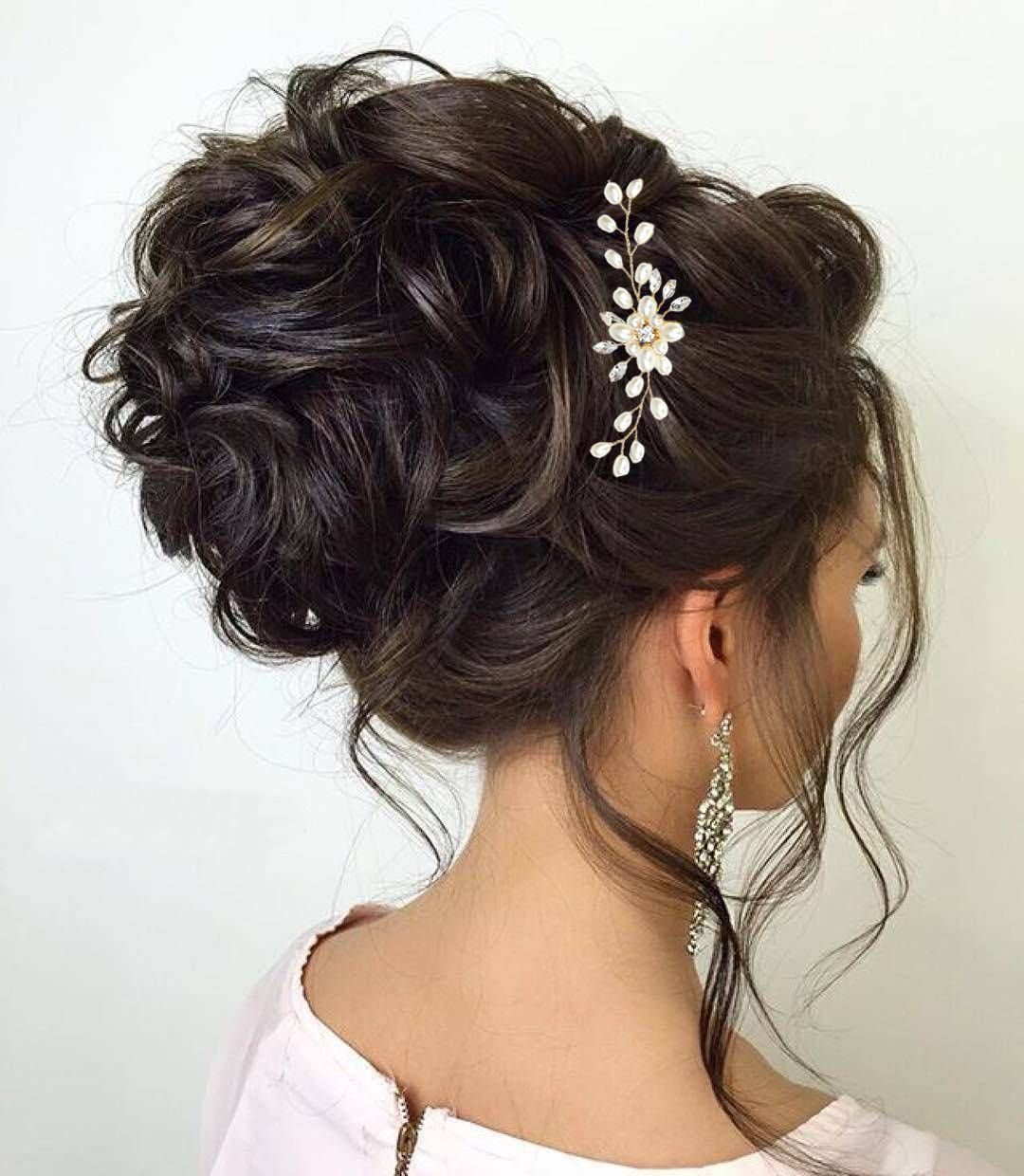 Elegant Pearl Crystal Rhinestone Wedding Hair Comb & 4 Hairpins Set - Bridal Hair Accessories for Bride, Bridesmaids & Women (Gold, 5-Piece) - Perfect for Weddings, Prom, Parties & Special Occasions