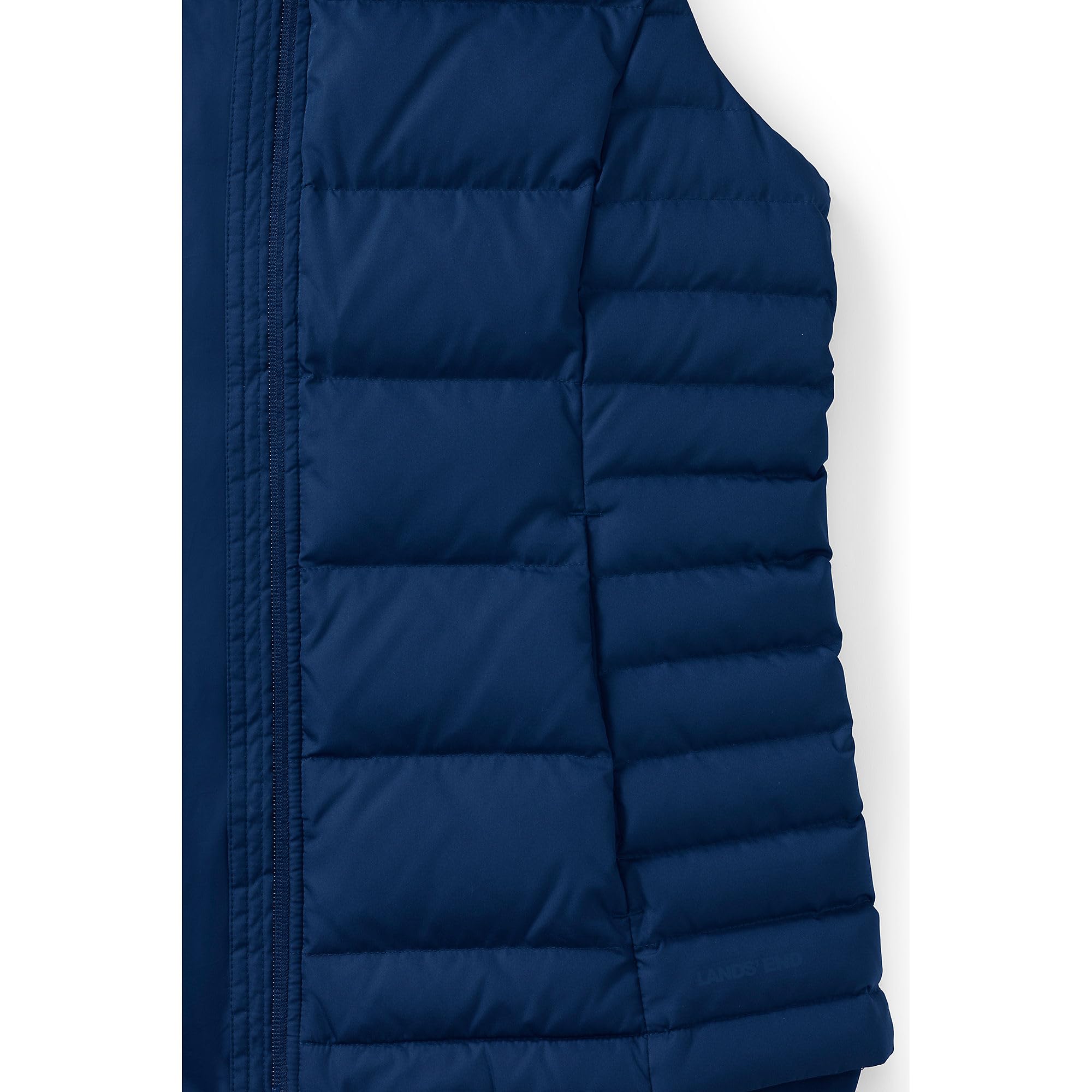 Lands' End Men's Down Puffer Vest - Lightweight Warm Winter Jacket for Outdoor Activities, Hiking & Casual Wear