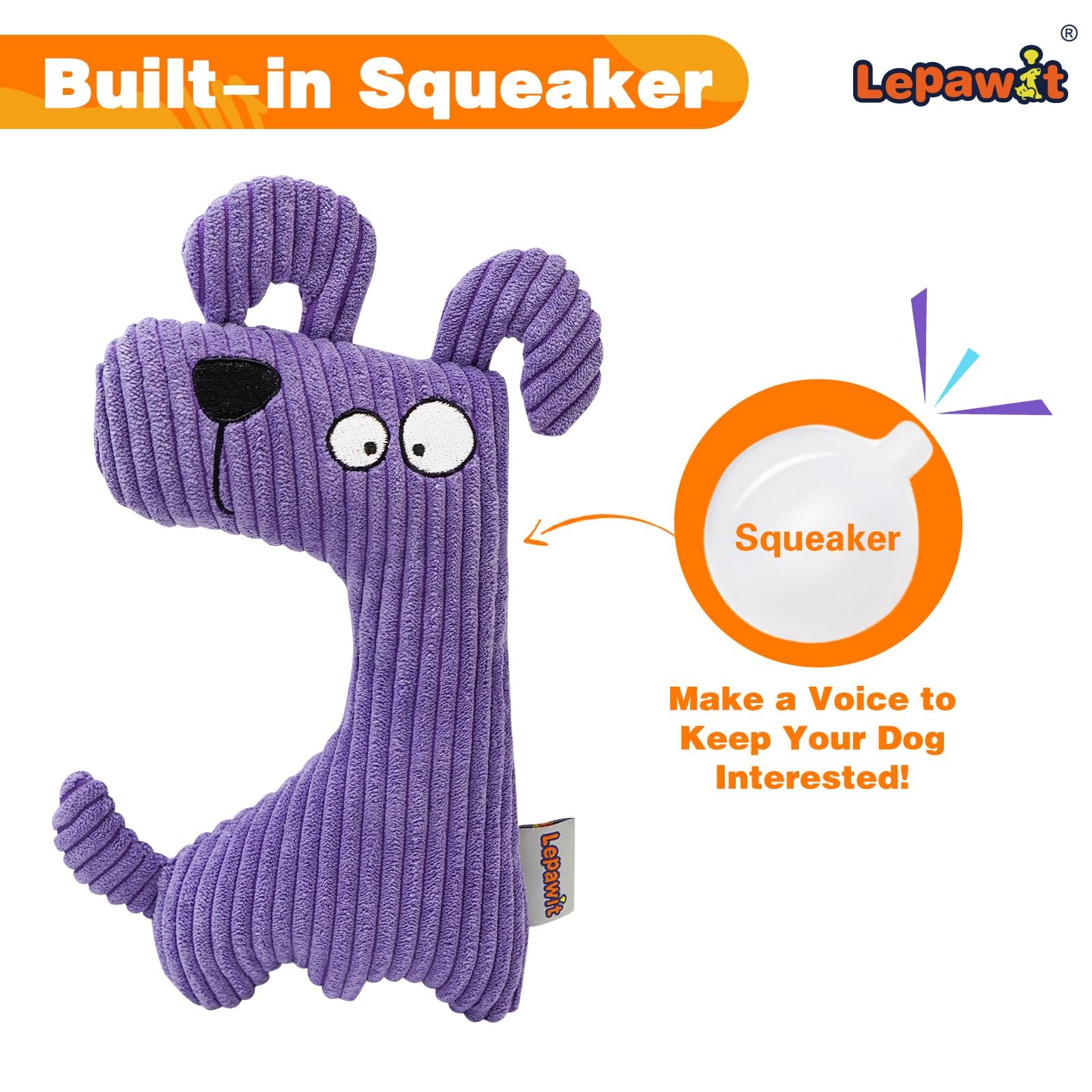 Durable Squeaky Dog Toys for Small & Medium Dogs - Soft Plush Interactive Chew Toys with Non-Shedding Material - Perfect for Indoor Play, Training & Bonding with Your Pet