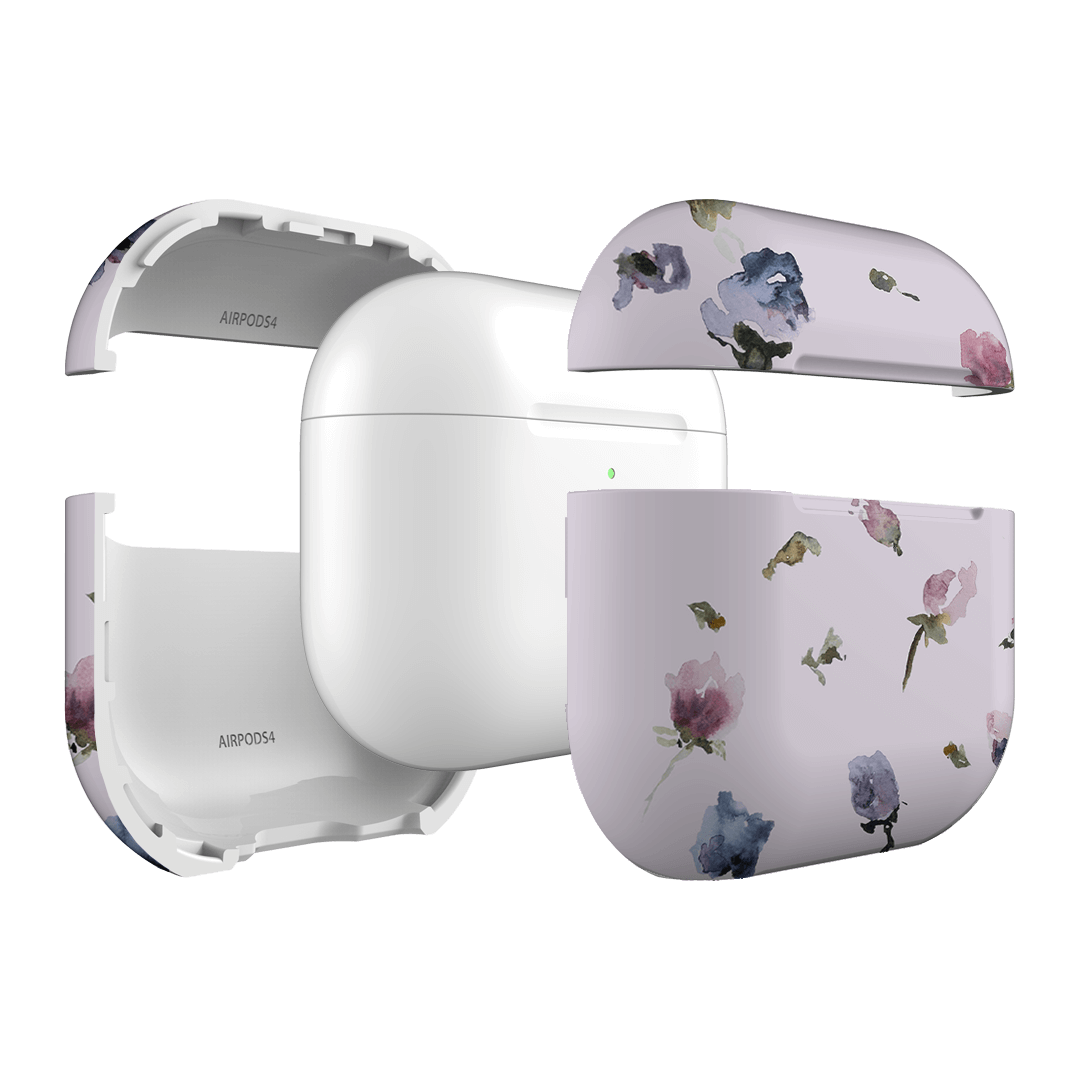 Violet Botanic AirPods Case - Floral Design Protective Cover for AirPods 1/2/3 & Pro - Perfect for Travel, Work & Everyday Use