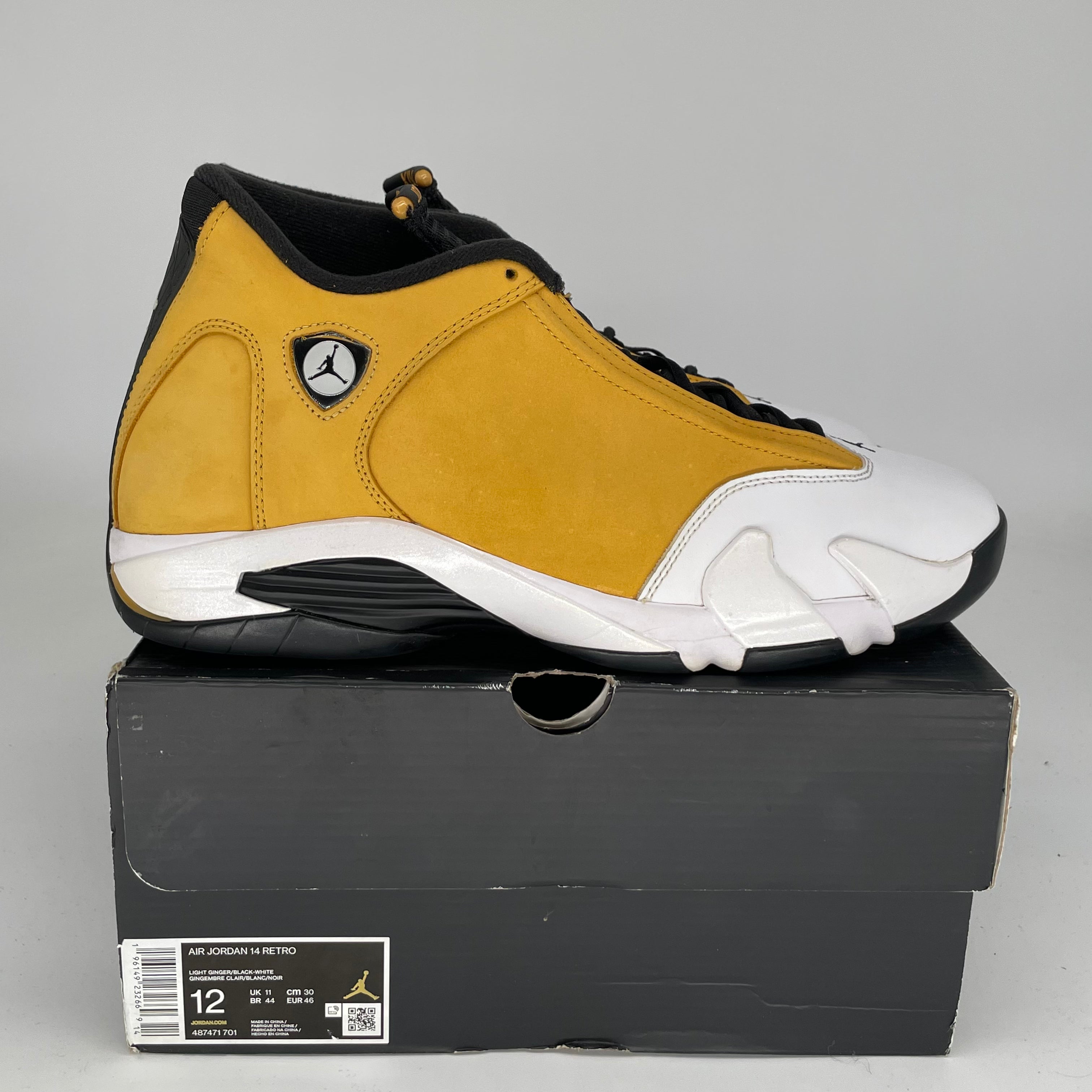 Air Jordan 14 Retro Light Ginger Men's Basketball Shoes Size 12 (487471-701) - Perfect for Streetwear & Court Performance