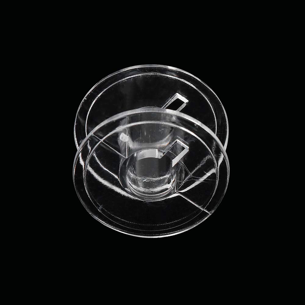 50PCS Clear Plastic Sewing Machine Bobbins - Compatible with Brother, Janome, Singer & Elna - Perfect for Quilting, Dressmaking & DIY Sewing Projects