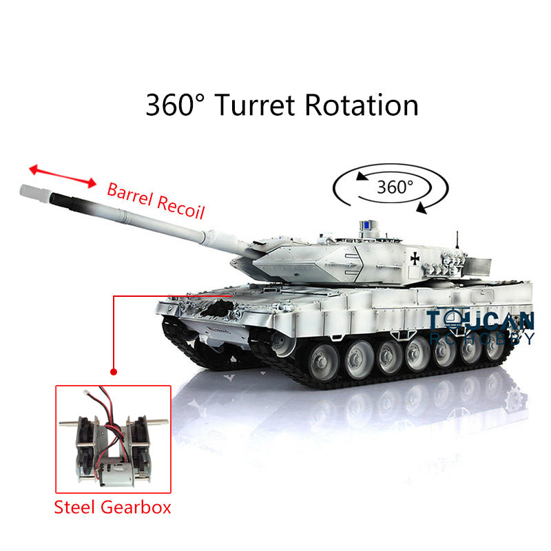 Heng Long 1/16 Scale Leopard 2A6 RC Military Tank - TK7.0 FPV Model with Steel Gearbox, Barrel Recoil & Rotating Turret | Radio Controlled Toy Tank for Adults & Collectors | Battle Simulation & Outdoor Play