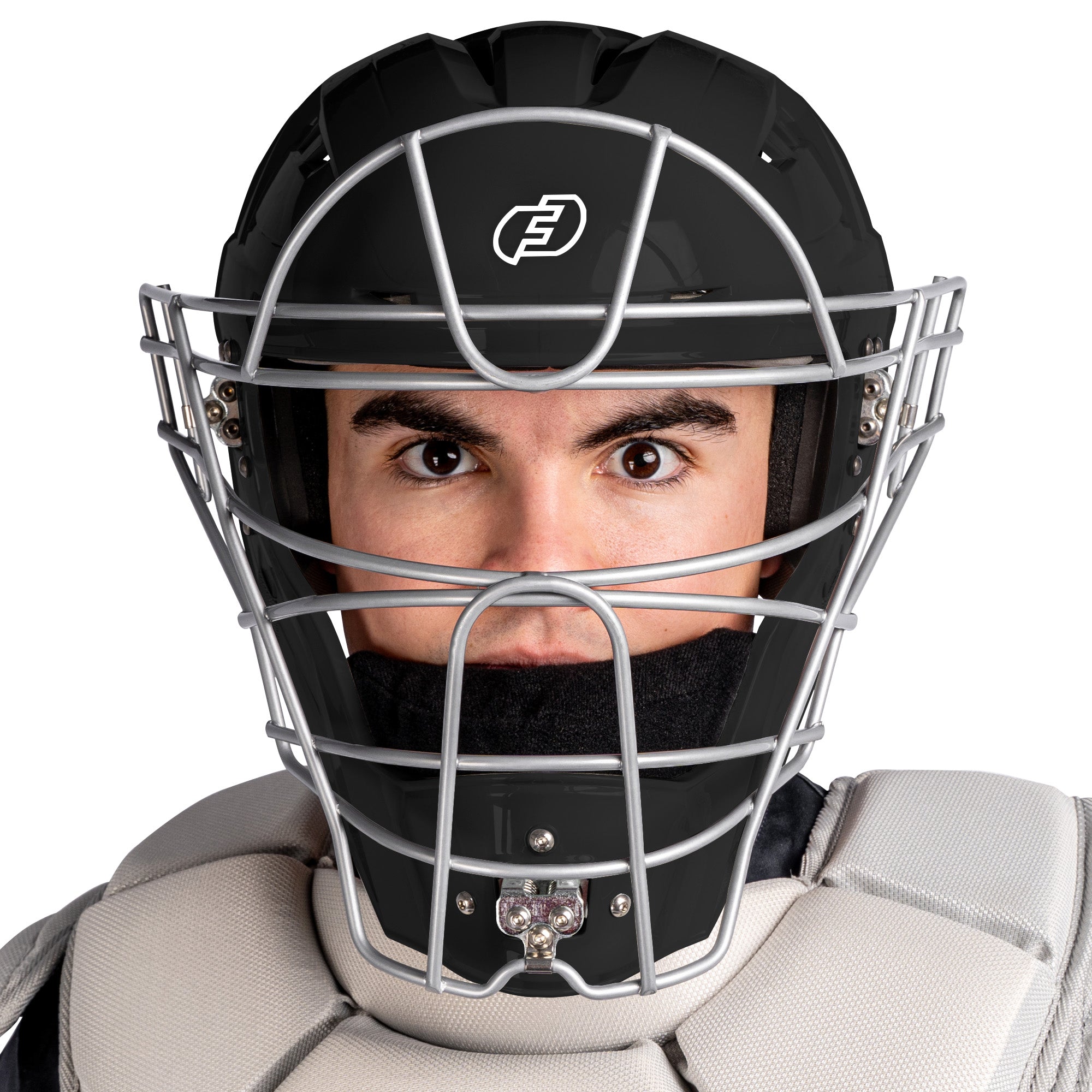 FORCE3 Defender Catcher's Helmet - NOCSAE Certified Baseball Catcher Gear for Maximum Protection | Perfect for Youth & Adult Baseball, Softball Games & Training Sessions