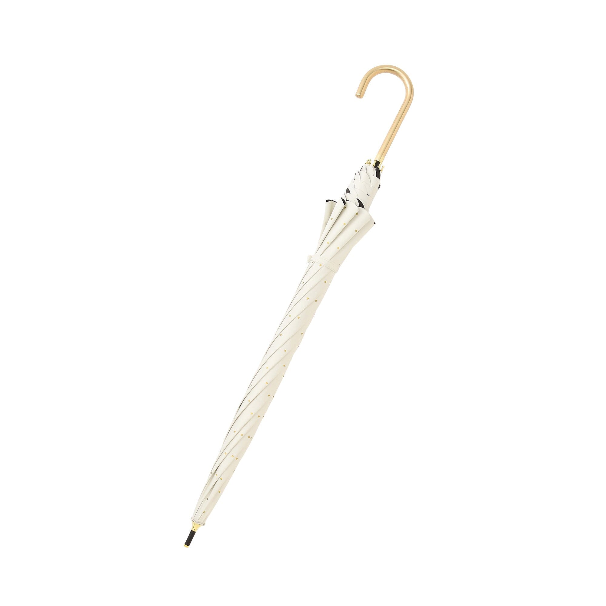 Dot Glitter Heat Cut Long Umbrella 58cm White - UV Protection & Waterproof for Sunny and Rainy Days - Perfect for Beach, Outdoor Events, and Daily Commute