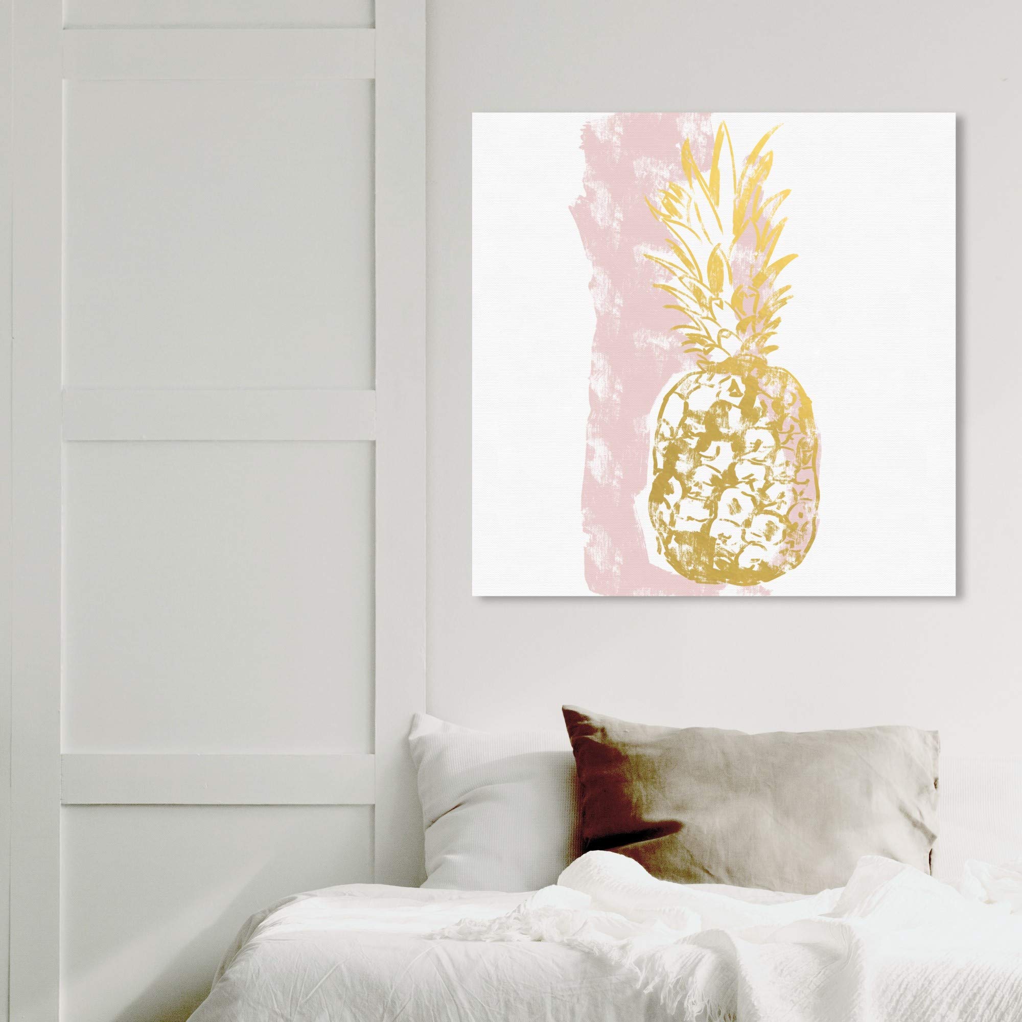 Wynwood Studio Blush Pineapple Square Wall Art Canvas Print - 30