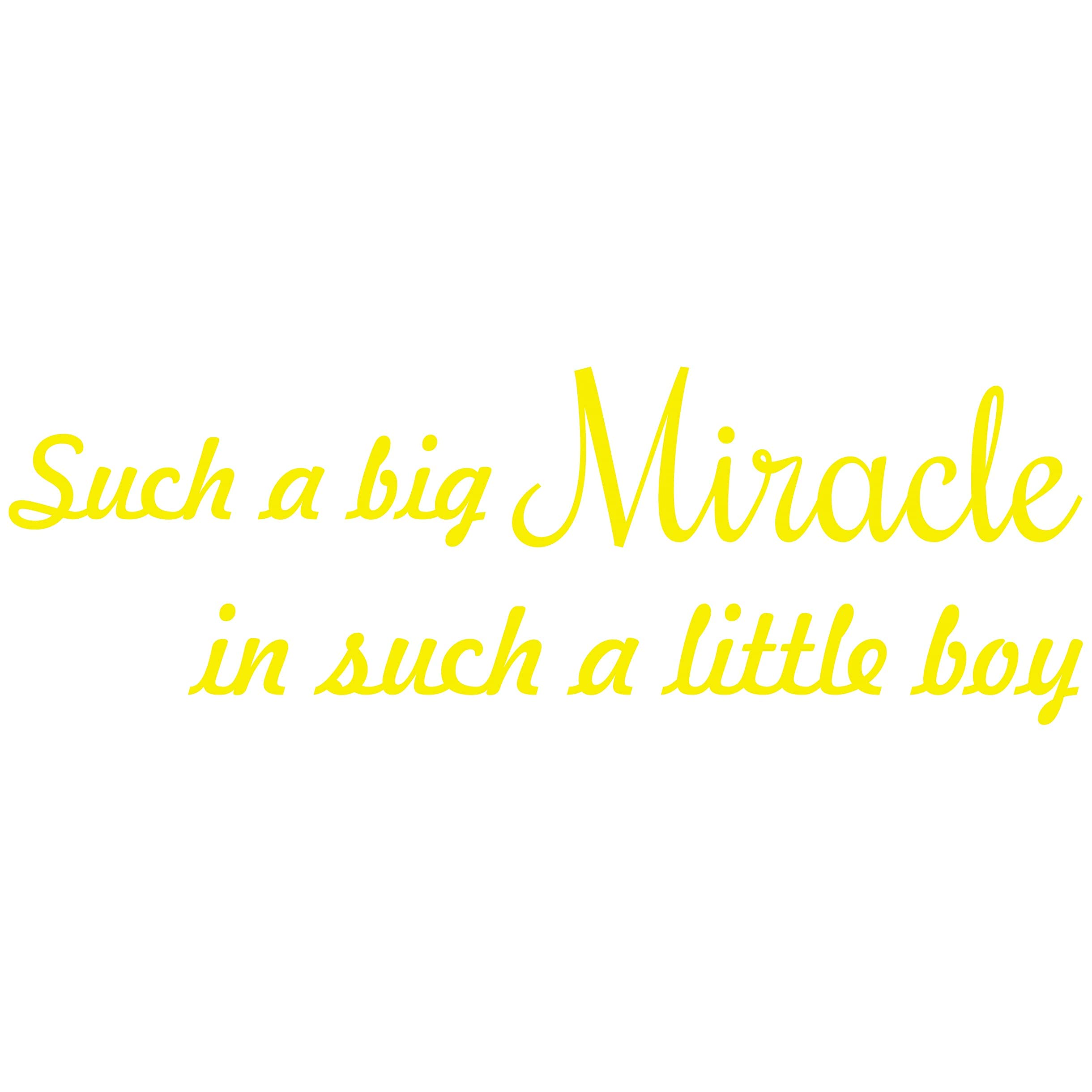 VWAQ Kids Room Wall Decor - Such A Big Miracle in Such A Little Boy Art Print (7