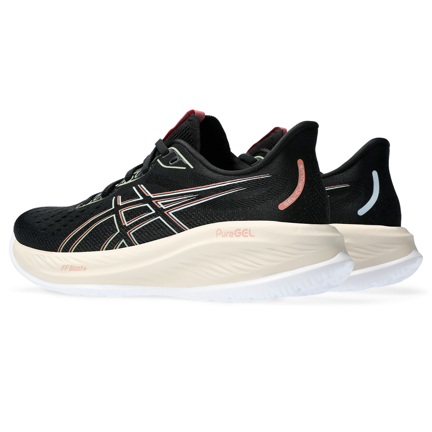 ASICS Women's Cumulus 26 Running Shoes - Black/Dark Jade - Lightweight Cushioned Sneakers for Jogging, Gym Workouts & Everyday Comfort