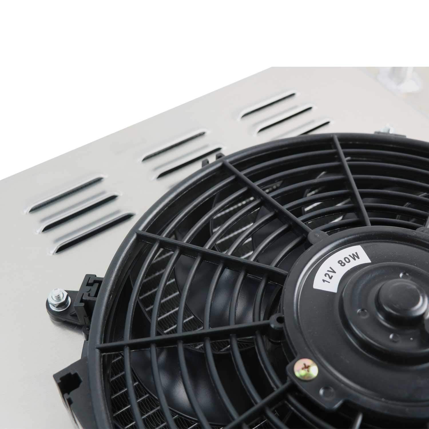 High-Performance Full Aluminum 3-Row Radiator with Shroud & Fan for 1967-1972 Chevy Blazer C/K/G/P & GMC Jimmy C/K/G Pickup Suburban Van - Perfect for Off-Roading & Hot Climate Driving