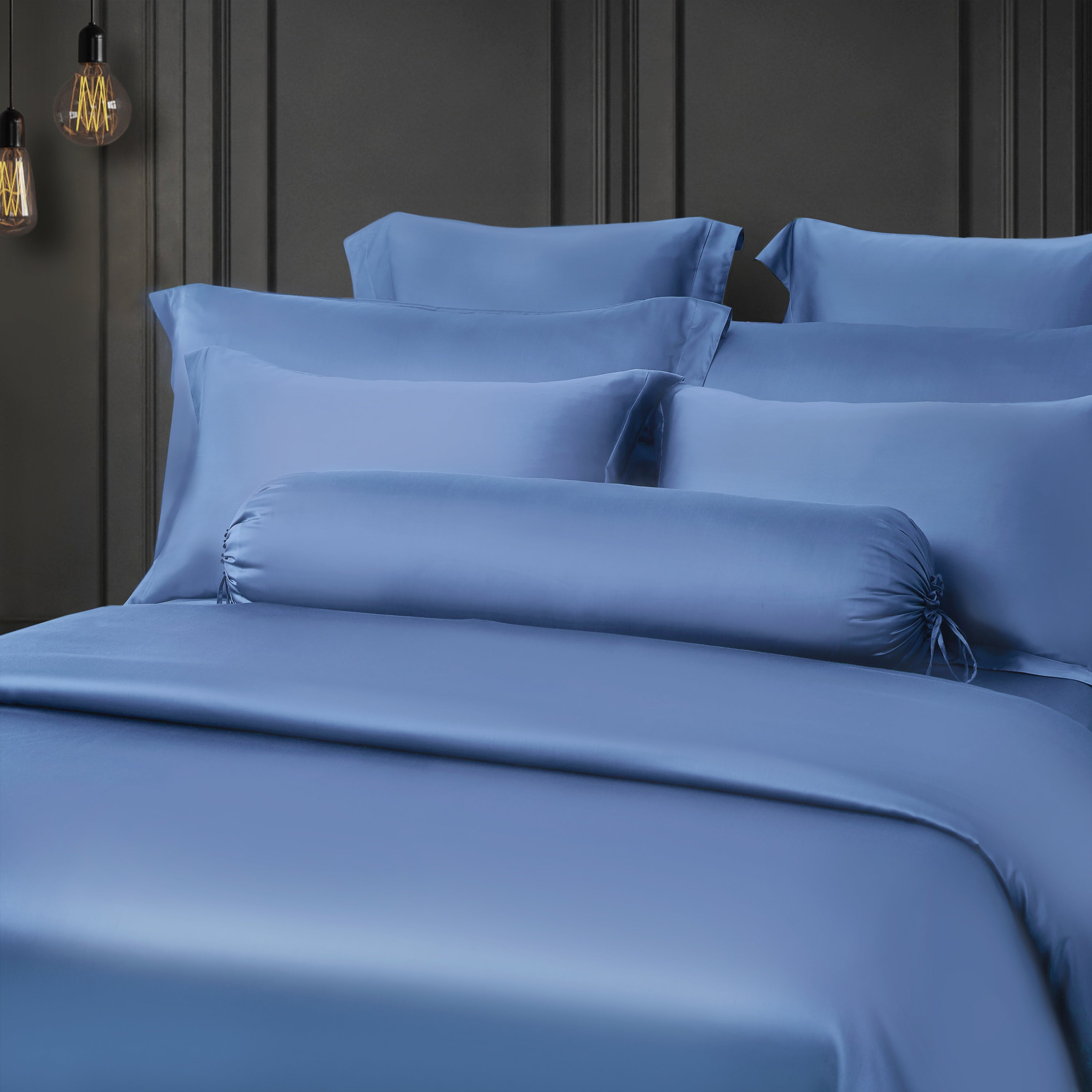 Premium TENCEL™ LF King Size Pillow Sham in Pervenche Blue - Luxury Bedding for Master Bedrooms & Guest Suites