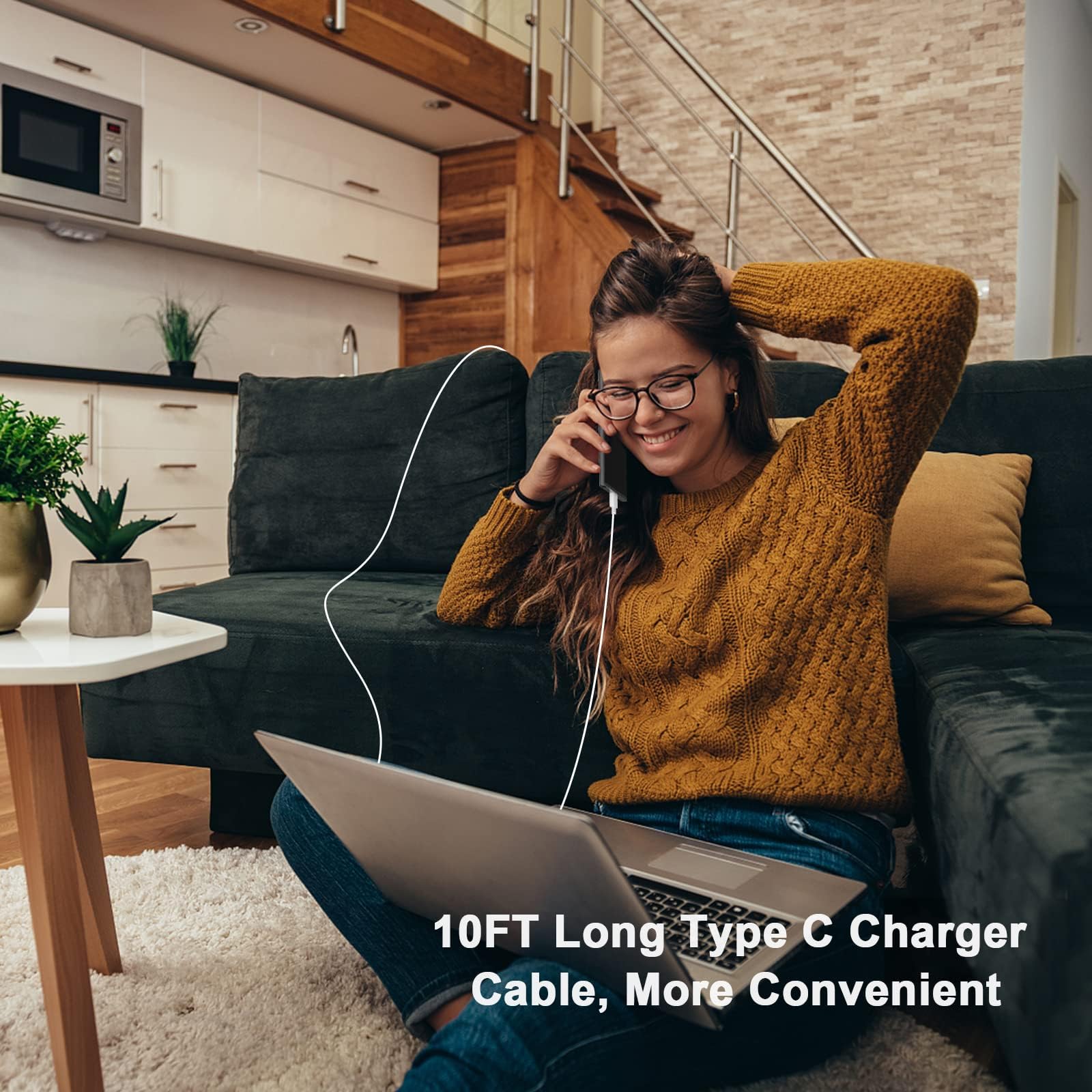 20W USB C Fast Charger & 10FT Cable 2 Pack - Compatible with iPhone 16/16 Plus/16 Pro/16 Pro Max/15/15 Pro/15 Pro Max/15 Plus - Quick Charging Wall Adapter for Home, Office, Travel & Car Use