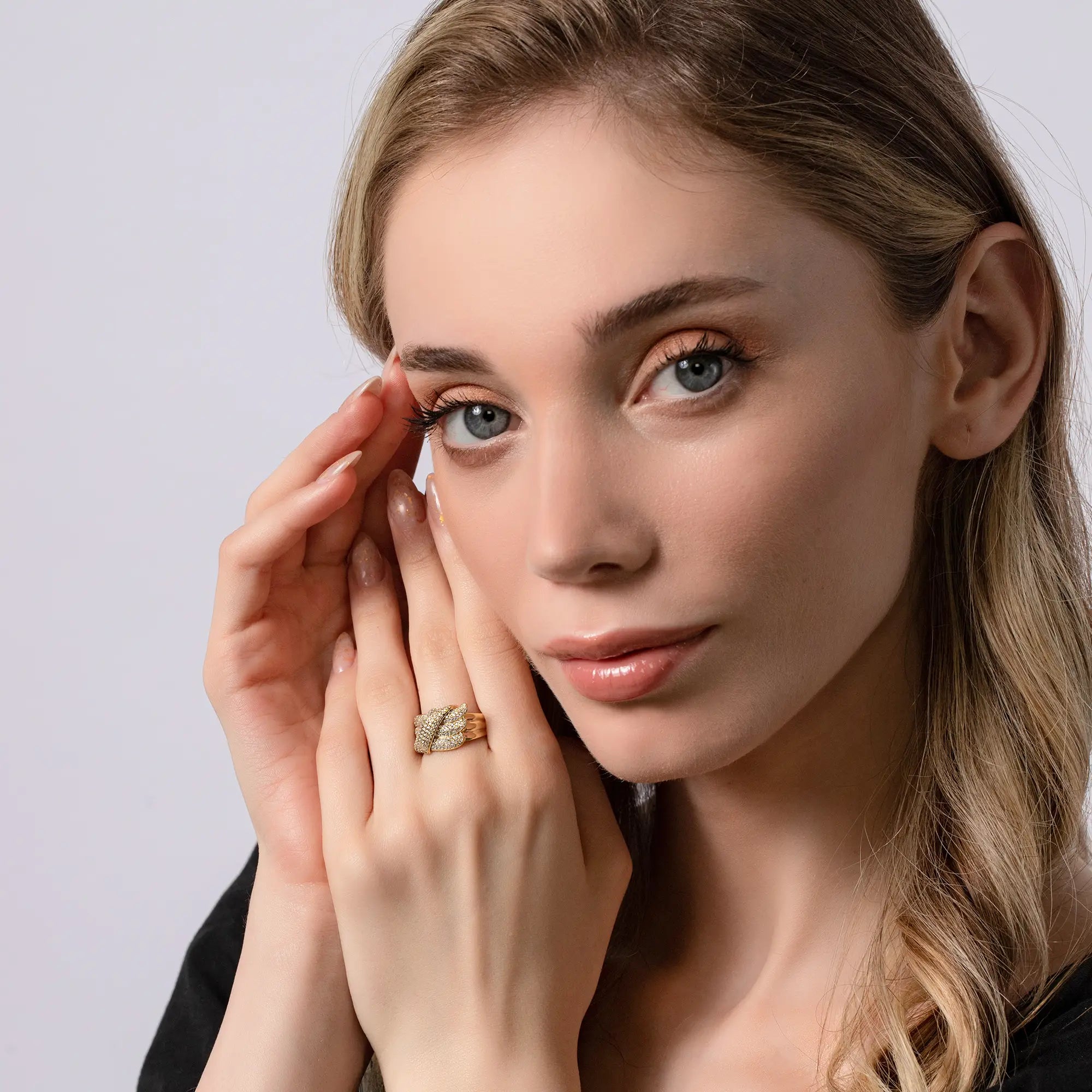 Trio Wave Line Ring - Elegant Stackable Rings Set for Women, Minimalist Boho Jewelry for Everyday Wear | Perfect for Layering, Gift Giving, and Special Occasions