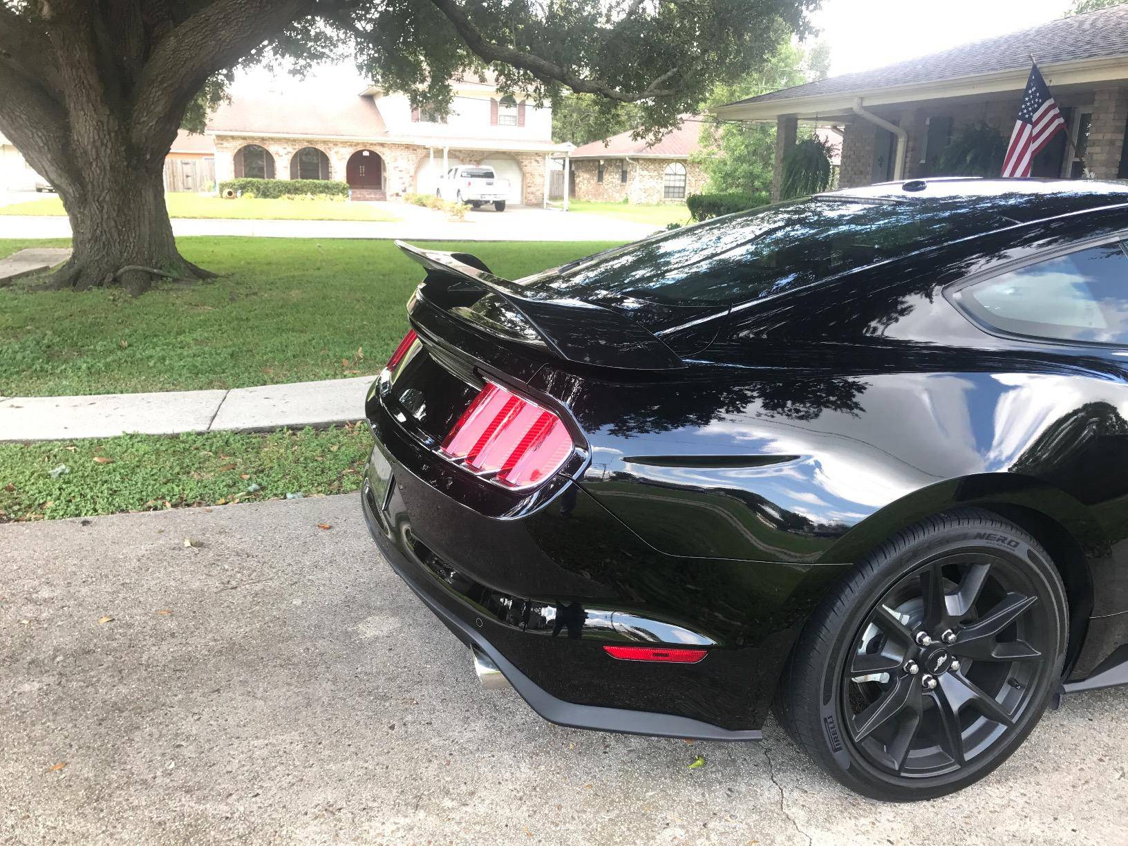2015-2023 Ford Mustang GT350R Style Glossy Black ABS Rear Spoiler Wing - High Performance Car Styling for Racing & Street Driving