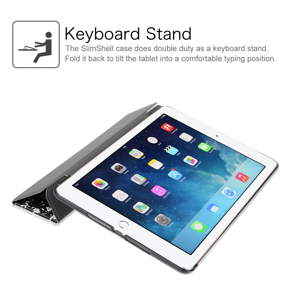 Fintie SlimShell Protective Case for iPad 6th/5th Gen (2018/2017 Model) & iPad Air 2/Air 1 - 9.7 Inch Lightweight Stand Cover with Auto Sleep/Wake - Perfect for Work, School & Travel