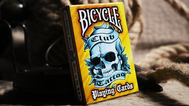 Orange Bicycle Club Tattoo Playing Cards - Premium Poker Deck for Magic Tricks, Card Games & Collectors | Perfect for Poker Nights, Gifts & Cardistry Performances
