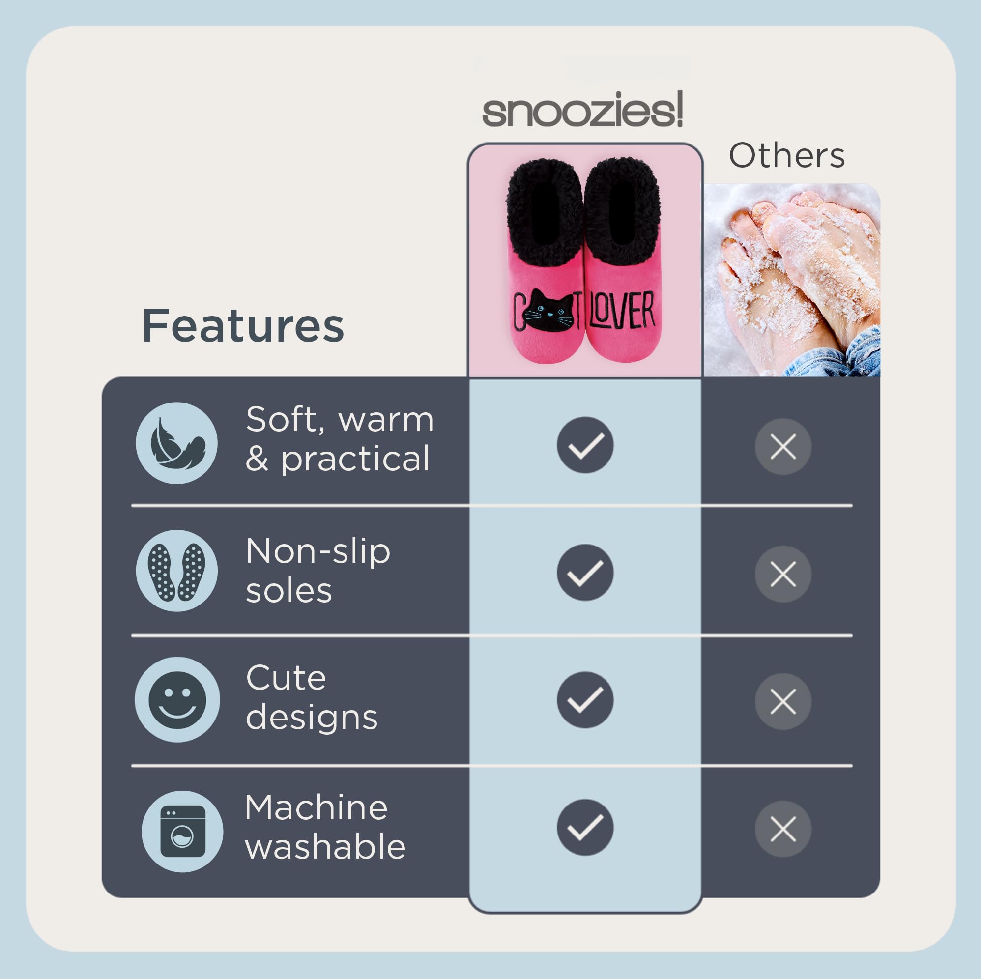 Funny Non-Slip Fuzzy Slipper Socks for Women - Cozy House Slippers by Snoozies | Perfect for Relaxing at Home, Lounging & Gift Giving