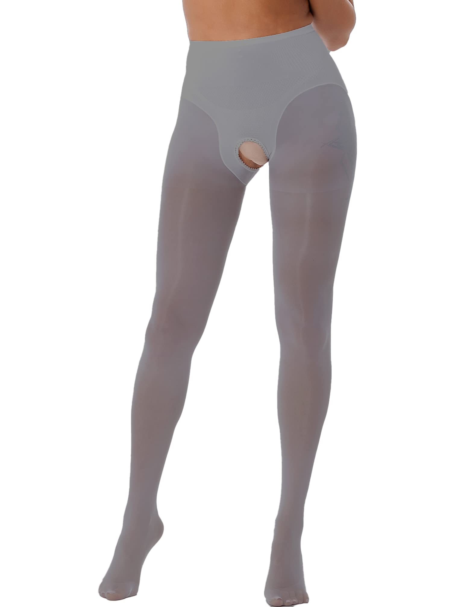 Linjinx Women's Sheer Pantyhose Tights - Mesh Stockings with Crotch Opening, Stretchy See-Through Leggings for Everyday Wear, Office & Special Occasions