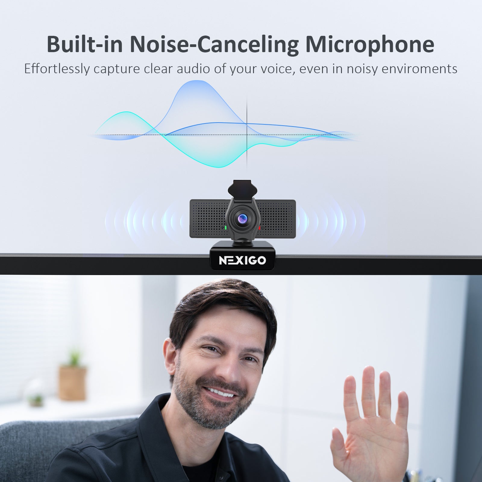 NexiGo 1080P HD Webcam with USB 2.0 to Type C Cable - Plug and Play USB Computer Camera for Video Conferencing, Online Classes, Streaming & Zoom Meetings