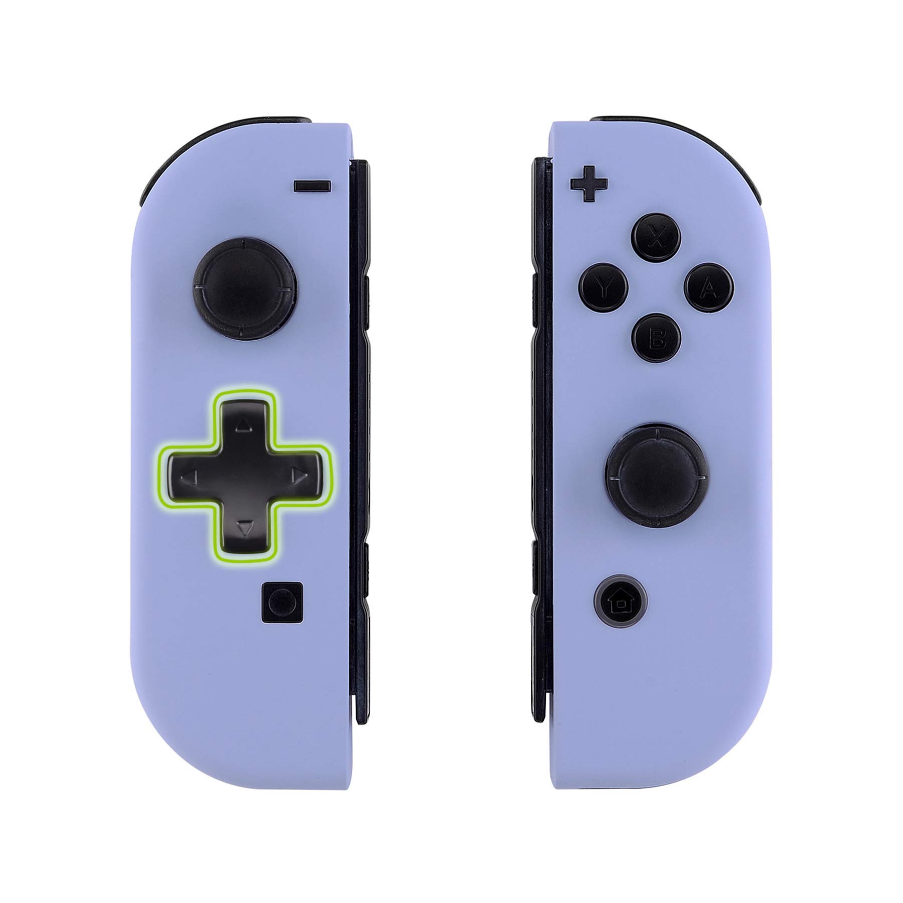eXtremeRate Soft Touch Light Violet Joycon Housing Shell with Full Button Set for Nintendo Switch - D-Pad Version | Replacement Faceplate for Switch Dock (Dock Not Included) | Perfect for Gaming, Customization & Controller Repair