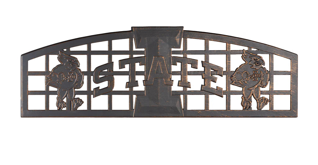 ISU Cyclones Heavy-Duty Iron Bench - Durable Outdoor Seating for Gardens, Parks & Backyards - Perfect for Relaxing, Lounging & Social Gatherings