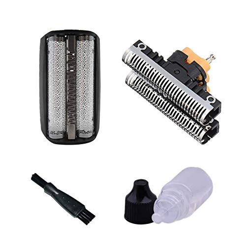 Braun Series 3 Shaver Replacement Heads - Foil & Cutter Set with Oil & Brush for 30B/310/330/4000/7000 - Smooth Shaving at Home & Travel