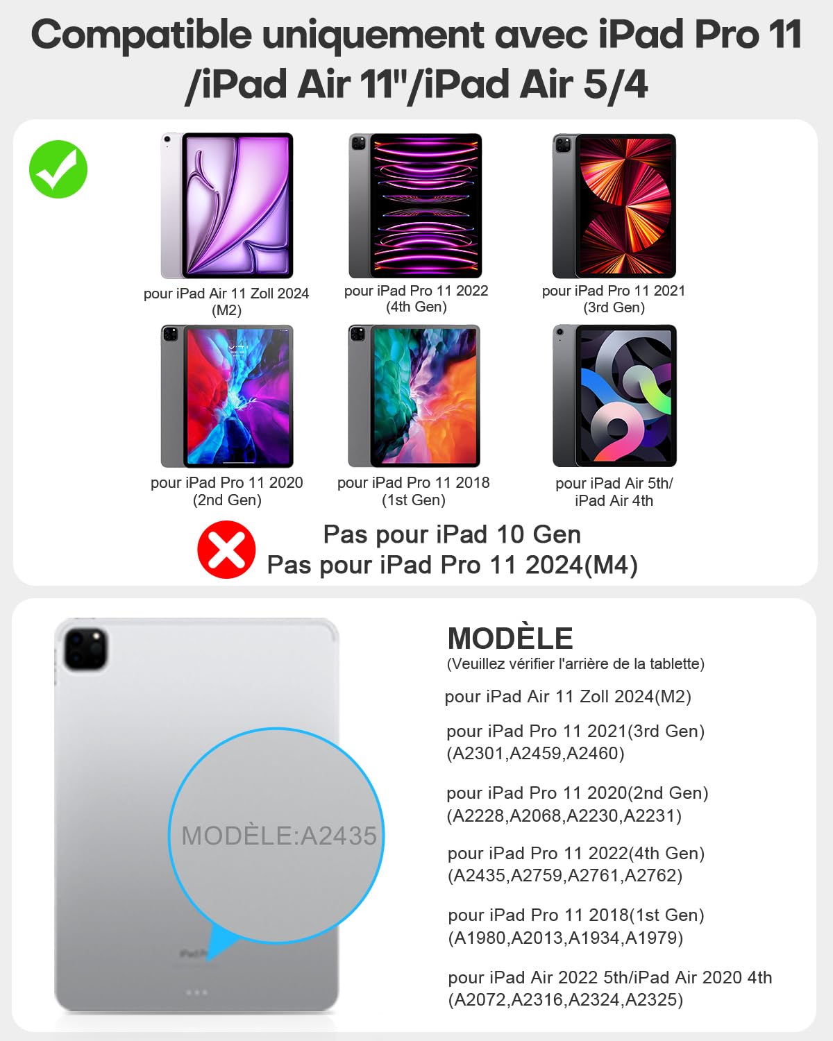 Magnetic Keyboard Case for iPad Air 11
