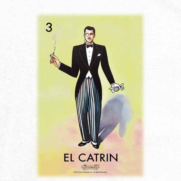 Pop Threads El Catrin Dandy Loteria Card Mexican Graphic T-Shirt for Men - Vintage Latino Cultural Tee for Casual Wear, Hispanic Heritage Month & Cinco de Mayo Celebrations