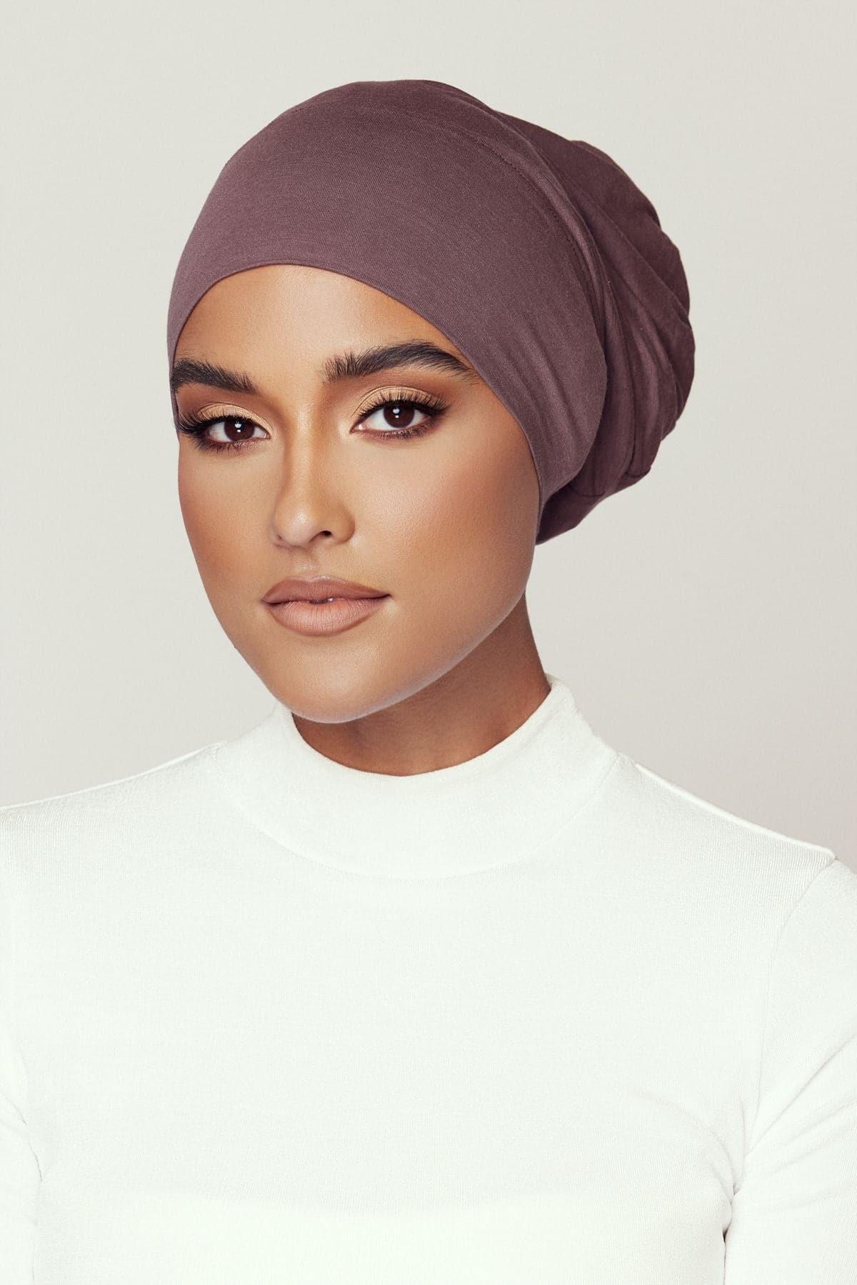 Premium Noor Hijab Undercap in Mocha - Comfortable Muslim Headscarf Liner for Daily Wear & Prayer
