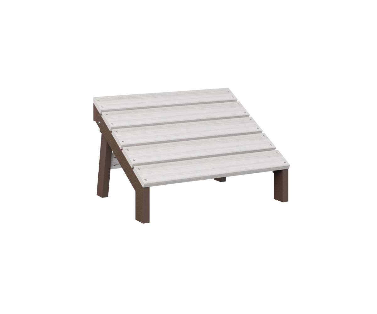 Berlin Gardens Mayhew Folding Adirondack Footstool - Outdoor Patio Furniture with Comfortable Footrest for Deck, Garden, Poolside Relaxation